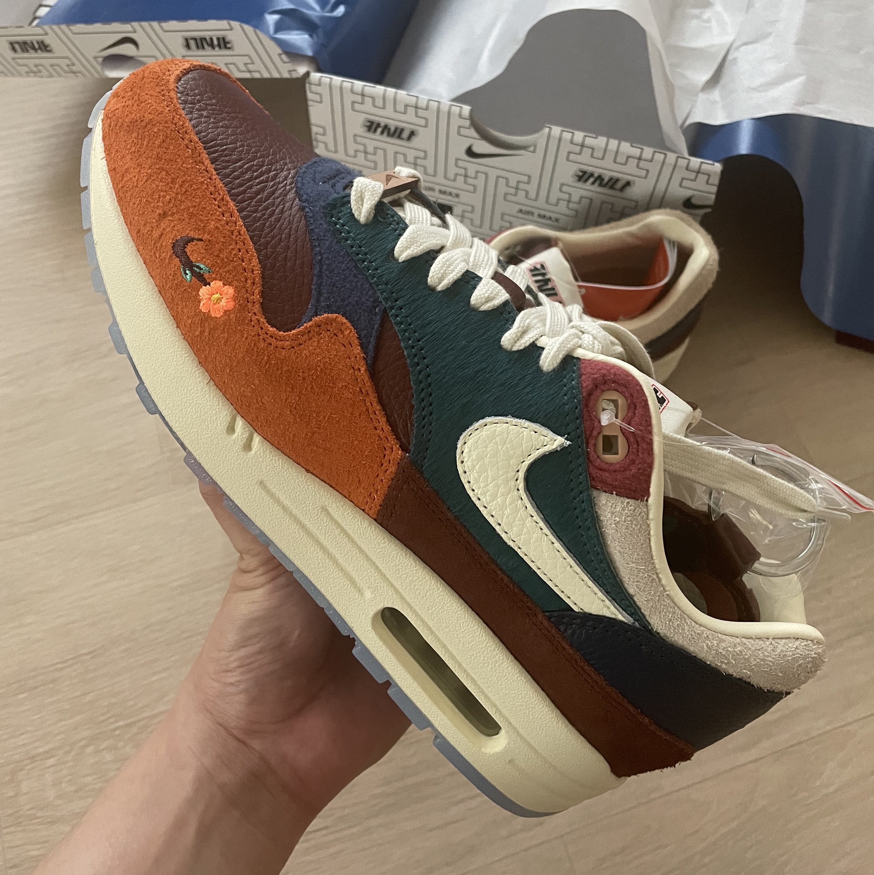Nike x Kasina Air Max 1 SP Won-Ang Orange 착용 스타일 - 3