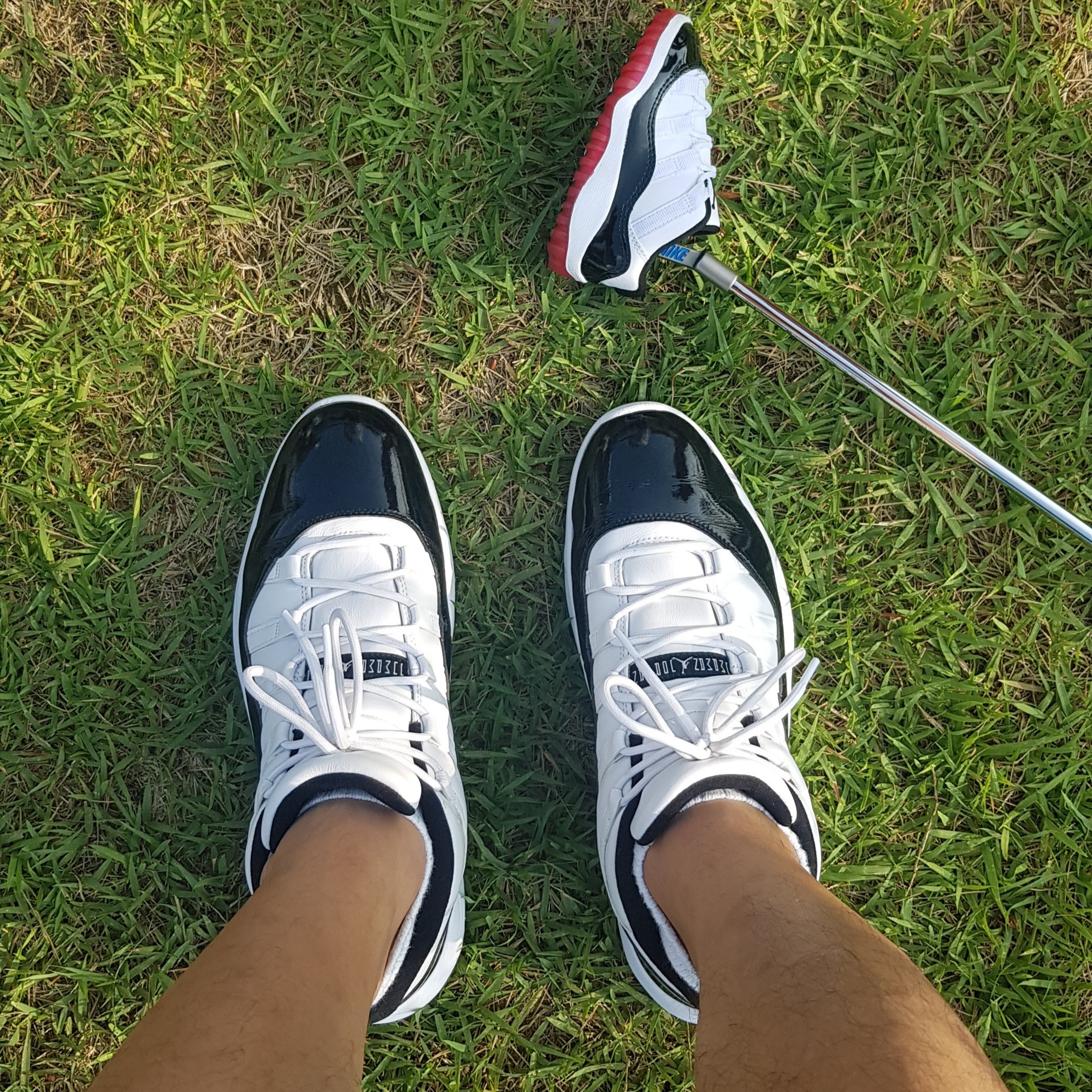 Jordan 11 Retro Low Golf Cool Grey, Jordan 11 Retro Low Golf Concord 착용 스타일 - 2