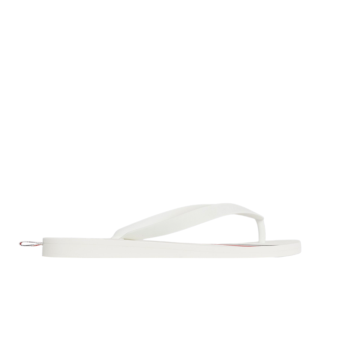 FFF110A-05690-100 (W) Thom Browne Molded Rubber Stripe Filp Flop White