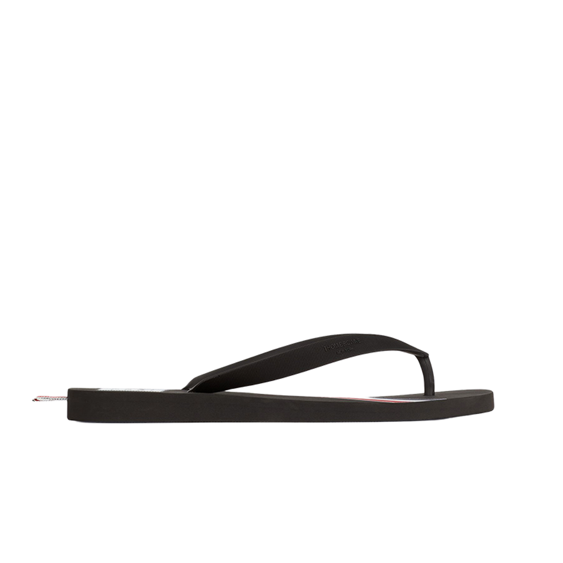 톰브라운 몰드 러버 스트라이프 플립 플랍 블랙