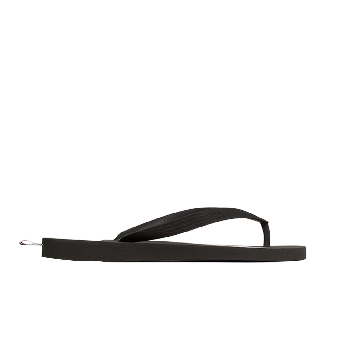(W) 톰브라운 몰드 러버 스트라이프 플립 플랍 블랙((W) Thom Browne Molded Rubber Stripe Filp Flop Black)