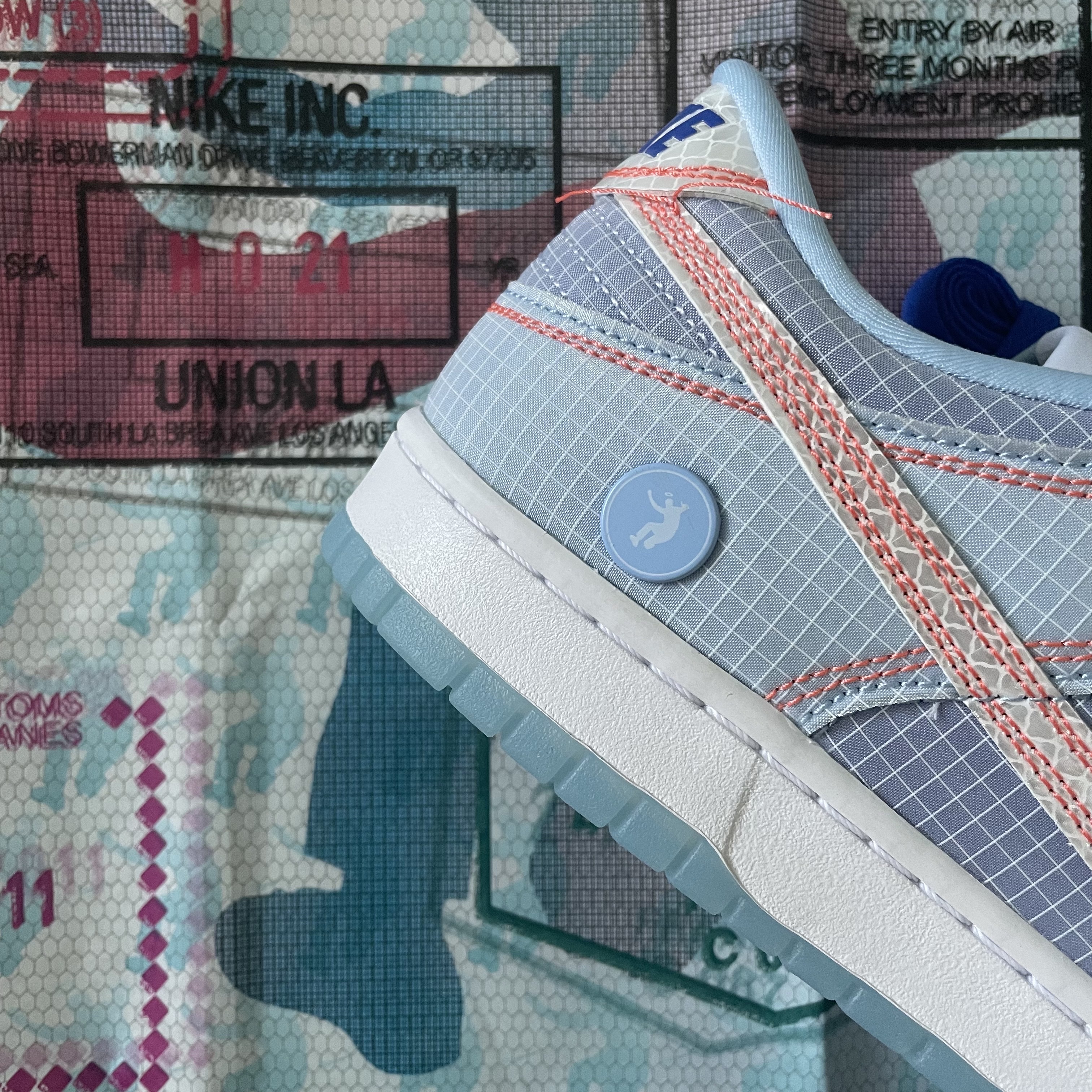 Nike x Union Dunk Low Passport Pack Argon 착용 스타일 - 1