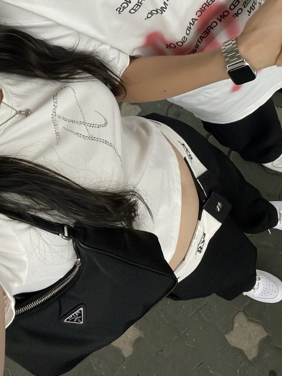 Nike Air Force 1 '07 Low White, (W) Nike Air Force 1 '07 Low White 착용 스타일 - 3