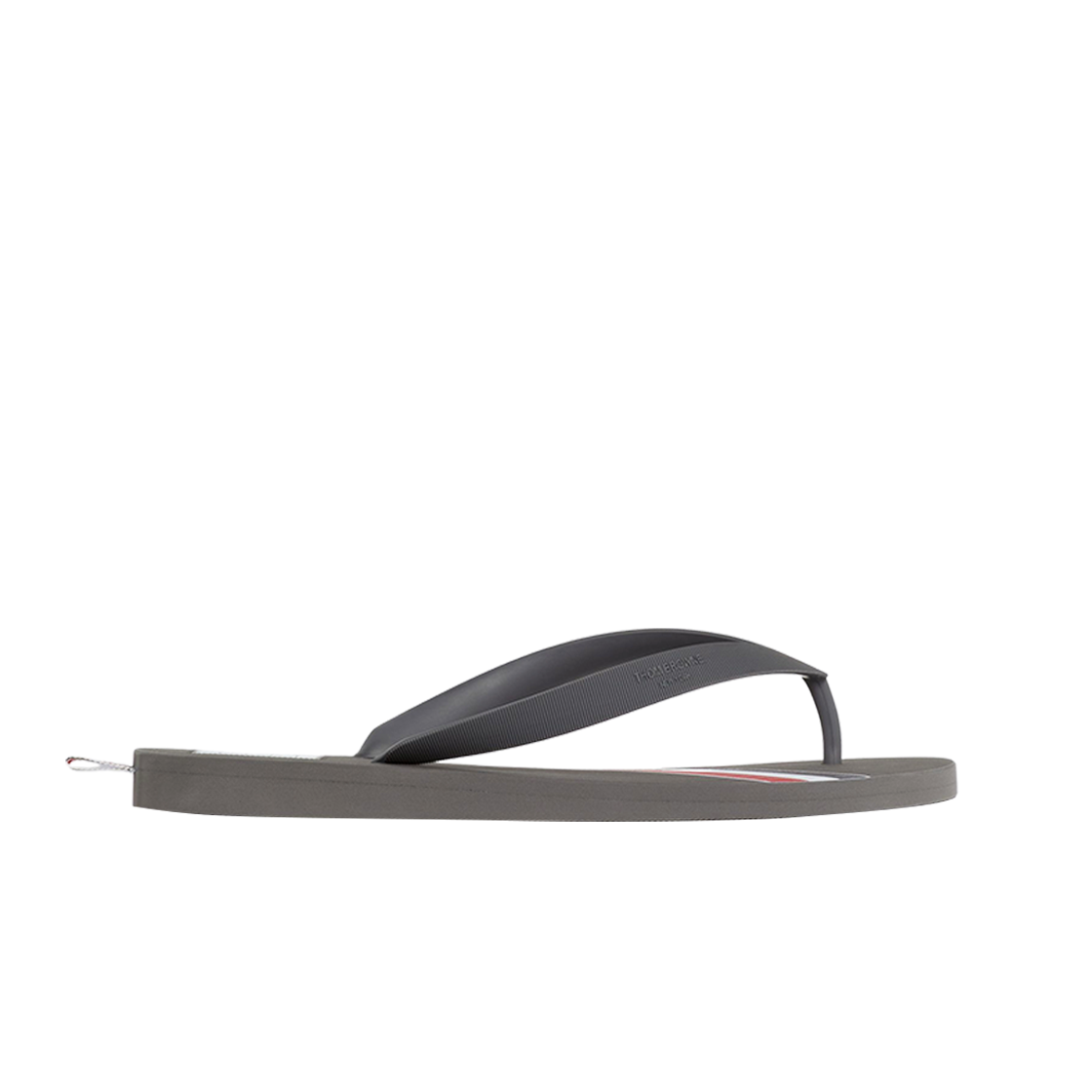 톰브라운 몰드 러버 스트라이프 플립 플랍 미디움 그레이(Thom Browne Molded Rubber Stripe Flip Flop Medium Grey) - 1