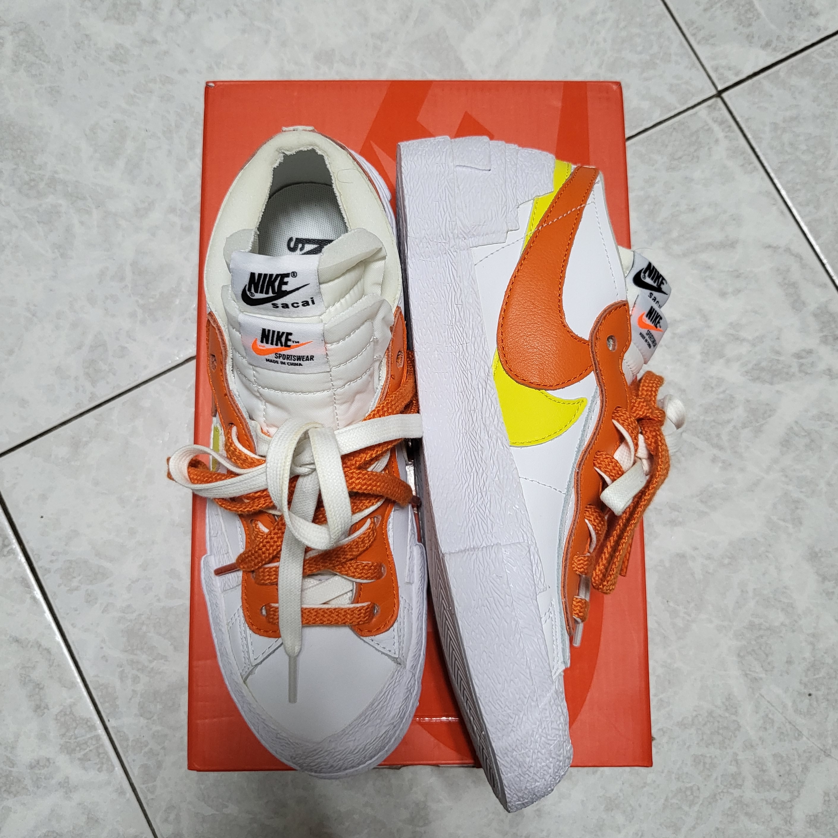Nike x Sacai Blazer Low Magma Orange 착용 스타일