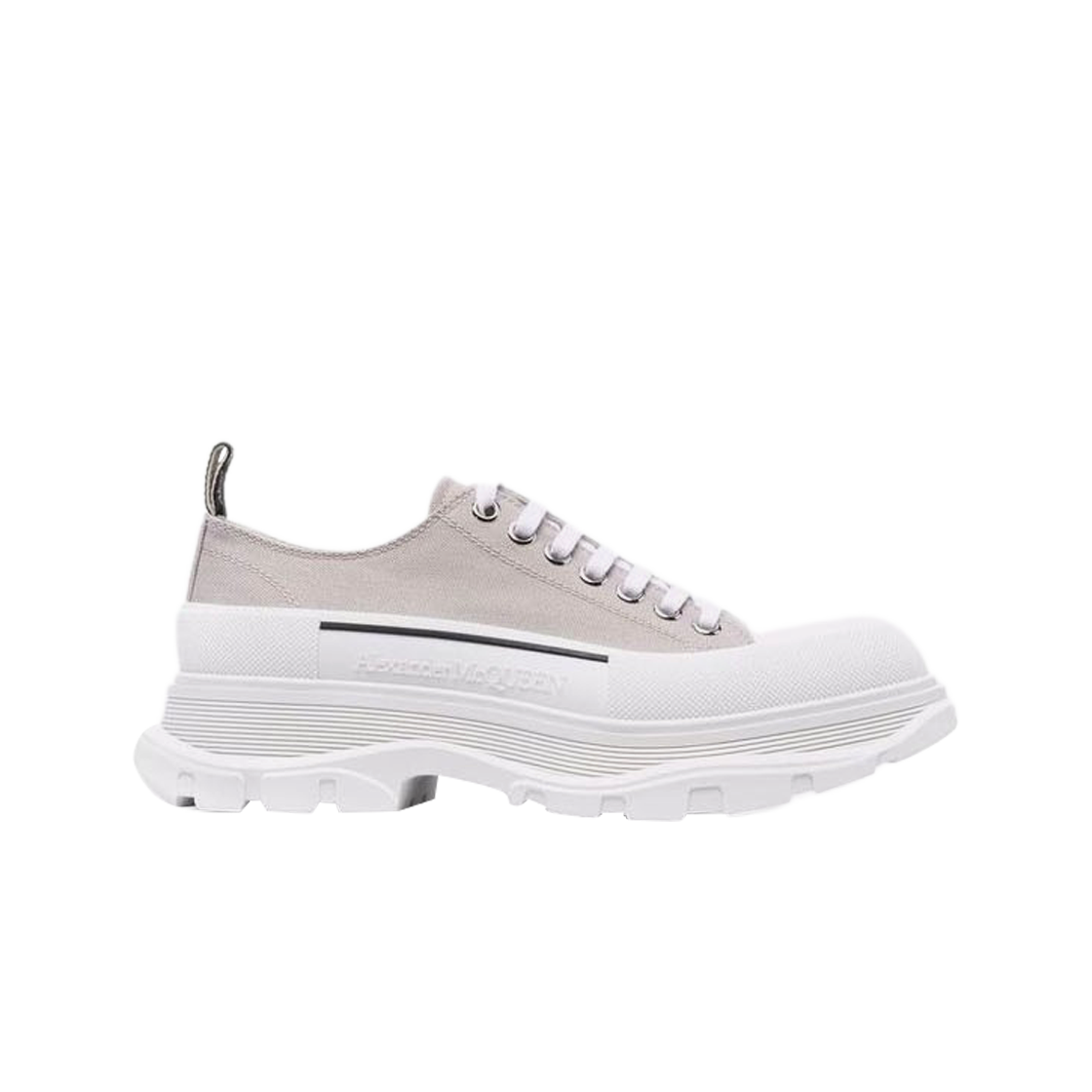 604257W4MV21331 Alexander McQueen Tread Slick Lace Up Grey White
