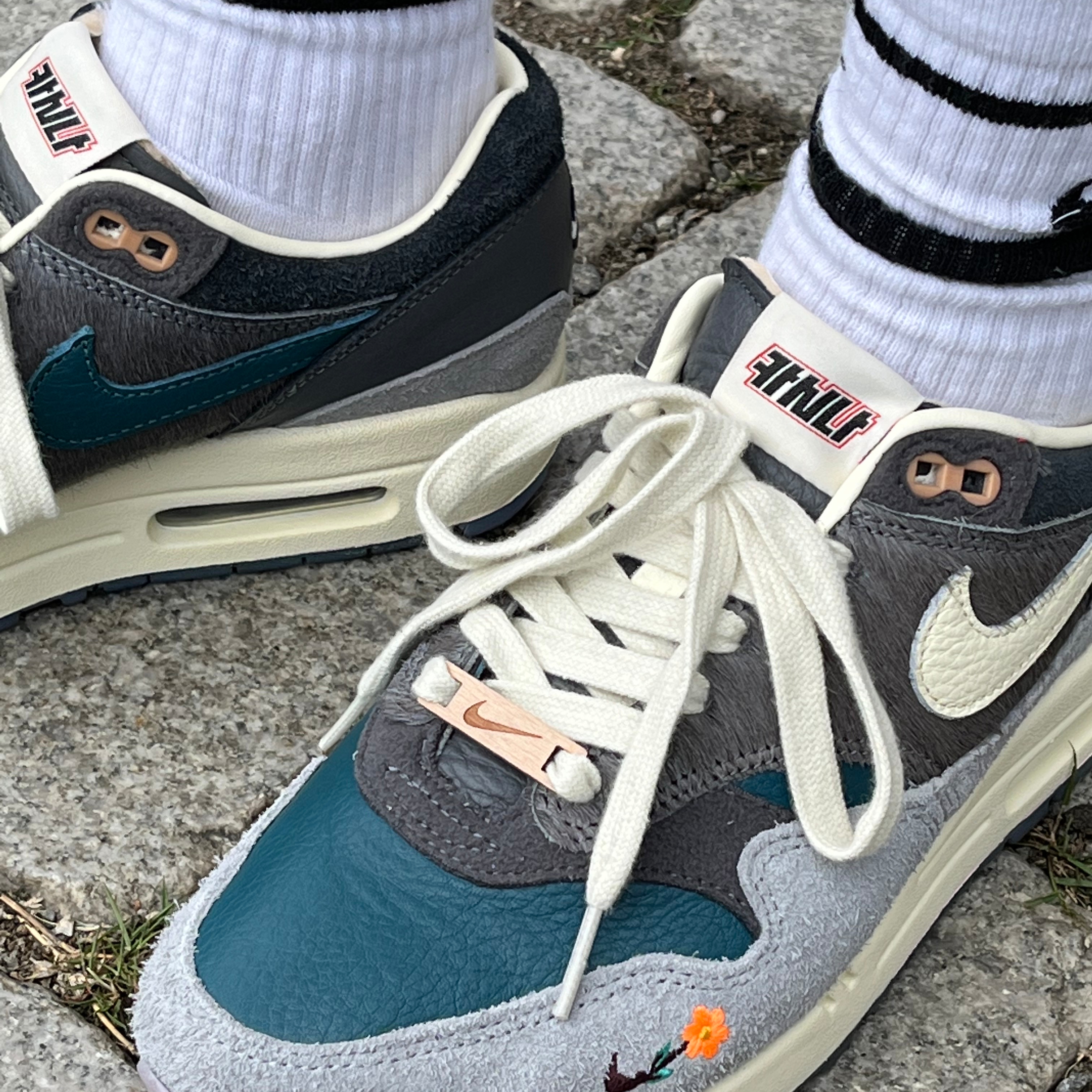 Nike x Kasina Air Max 1 SP Won-Ang Particle Grey 착용 스타일 - 2