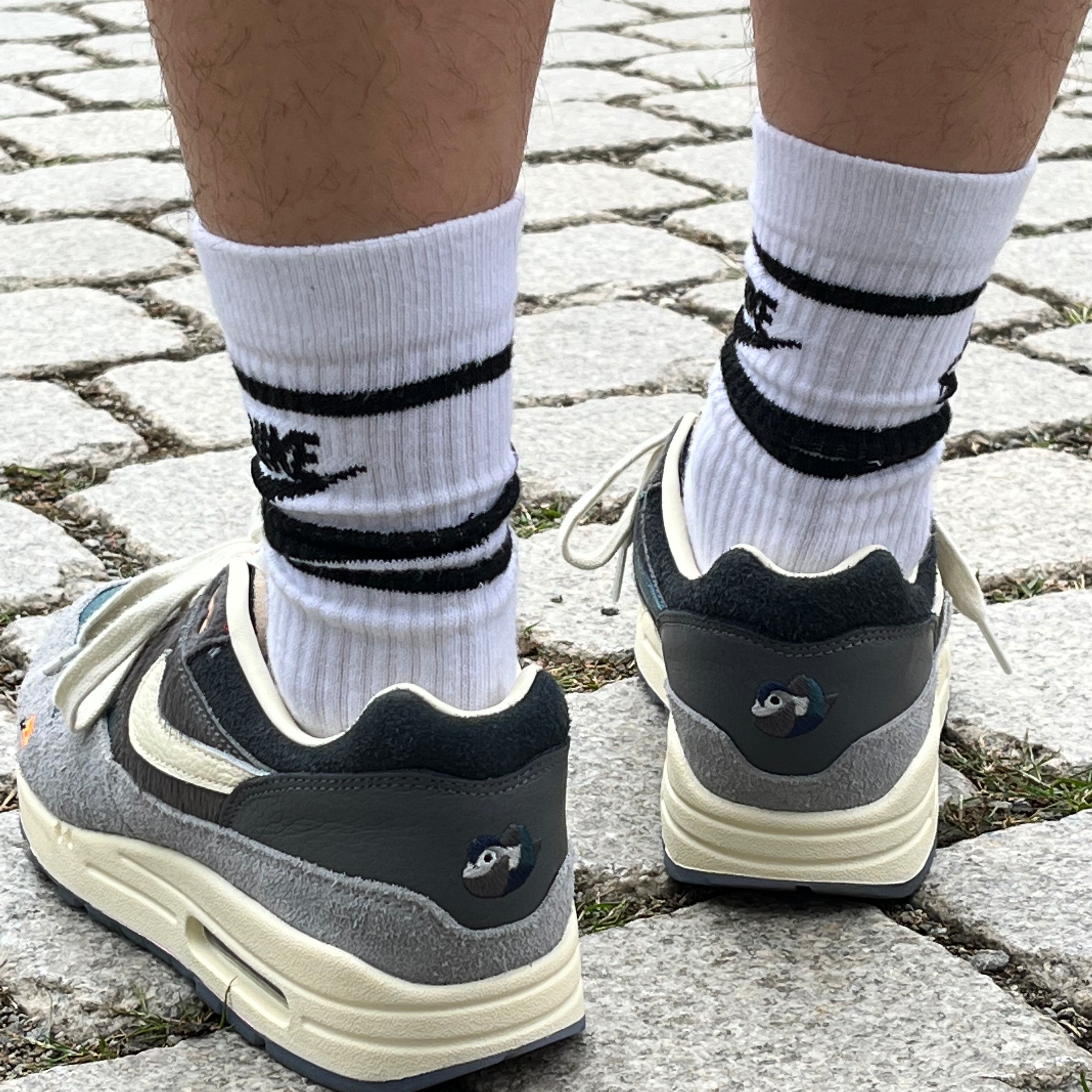 Nike x Kasina Air Max 1 SP Won-Ang Particle Grey 착용 스타일 - 3