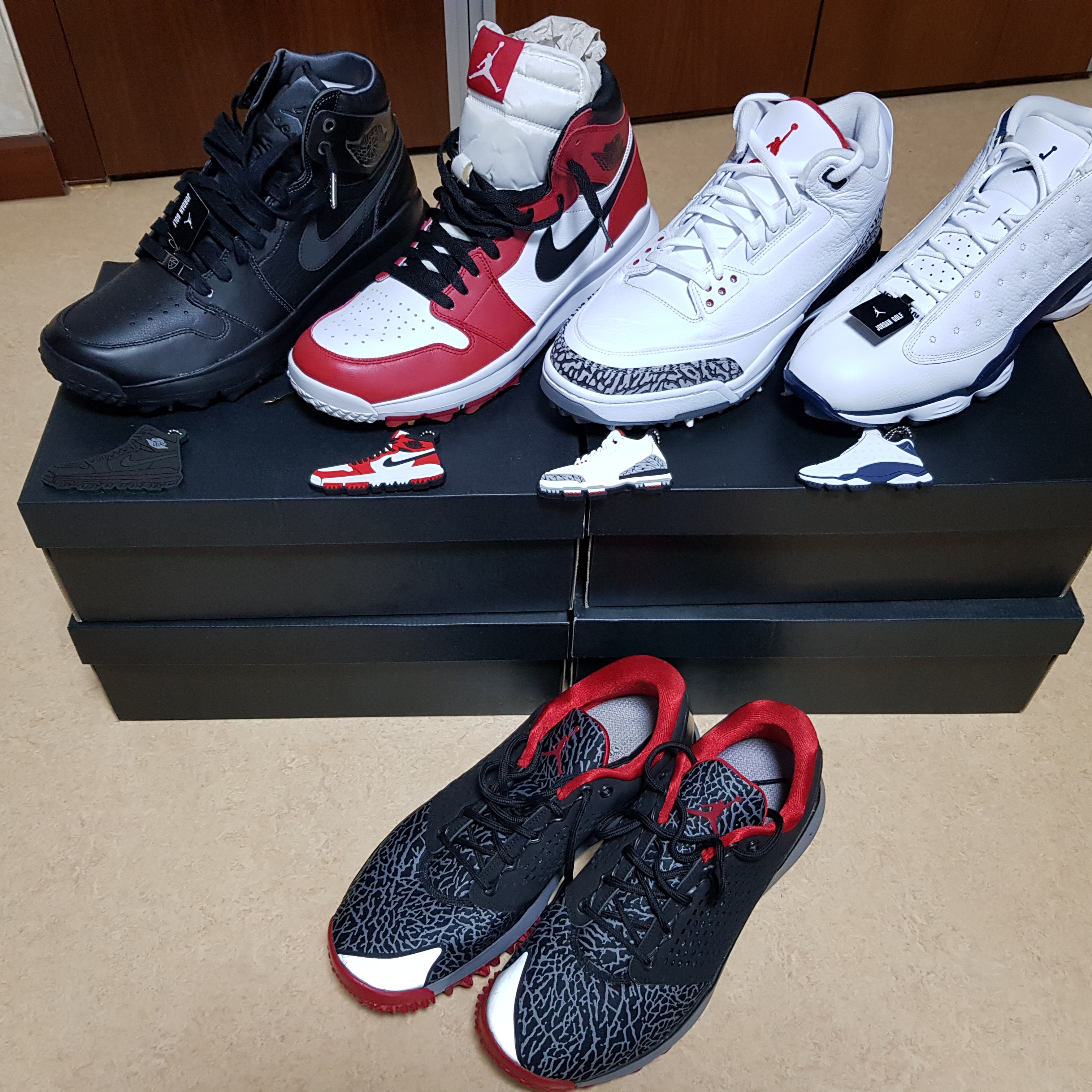 Jordan 1 Retro Golf Cleat Chicago 착용 스타일 - 1