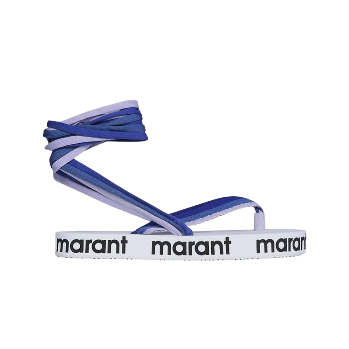 SD0675-21P025S-30BU (W) Isabel Marant Tuoni Lace-Up Platform Sandal Blue - 21SS