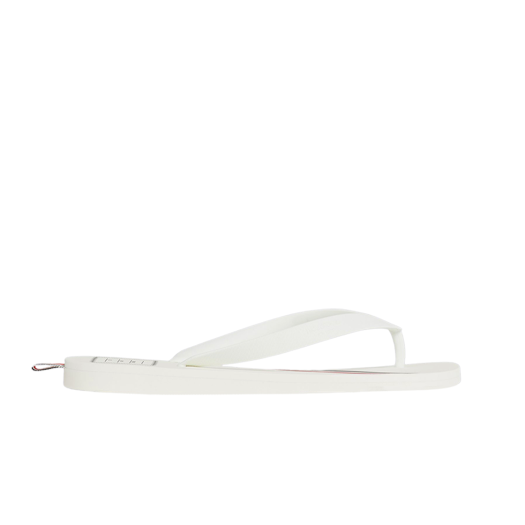 Thom Browne Molded Rubber Stripe Flip Flop White