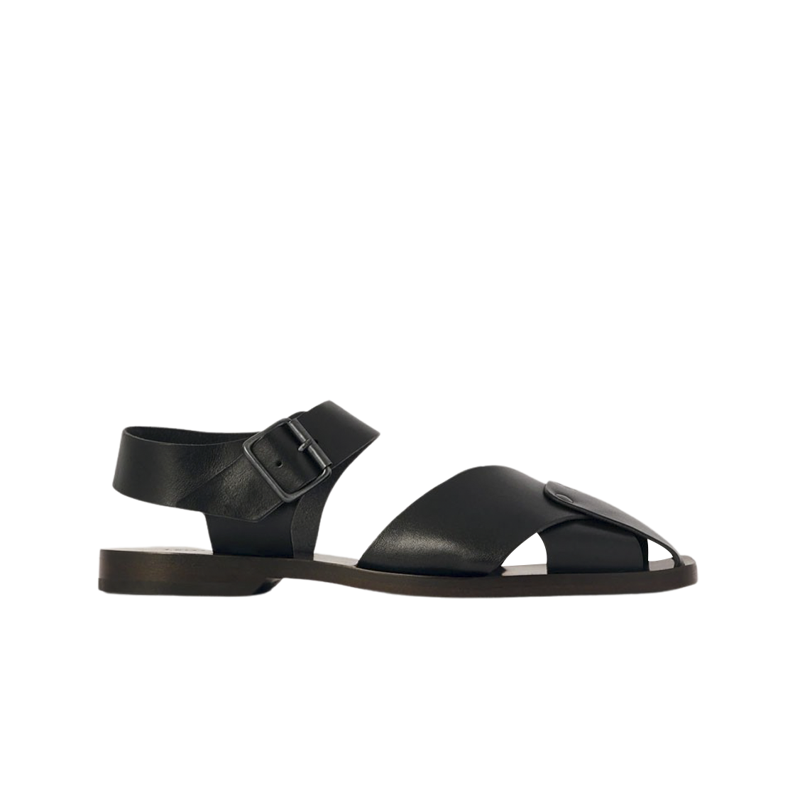 르메르 스트랩 샌들 베지터블 탠 레더 블랙