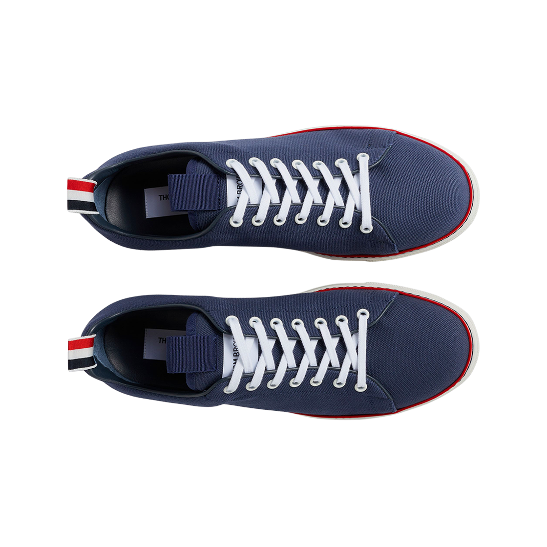 톰브라운 코튼 캔버스 테니스 슈즈 네이비(Thom Browne Cotton Canvas Tennis Shoes Navy) - 2
