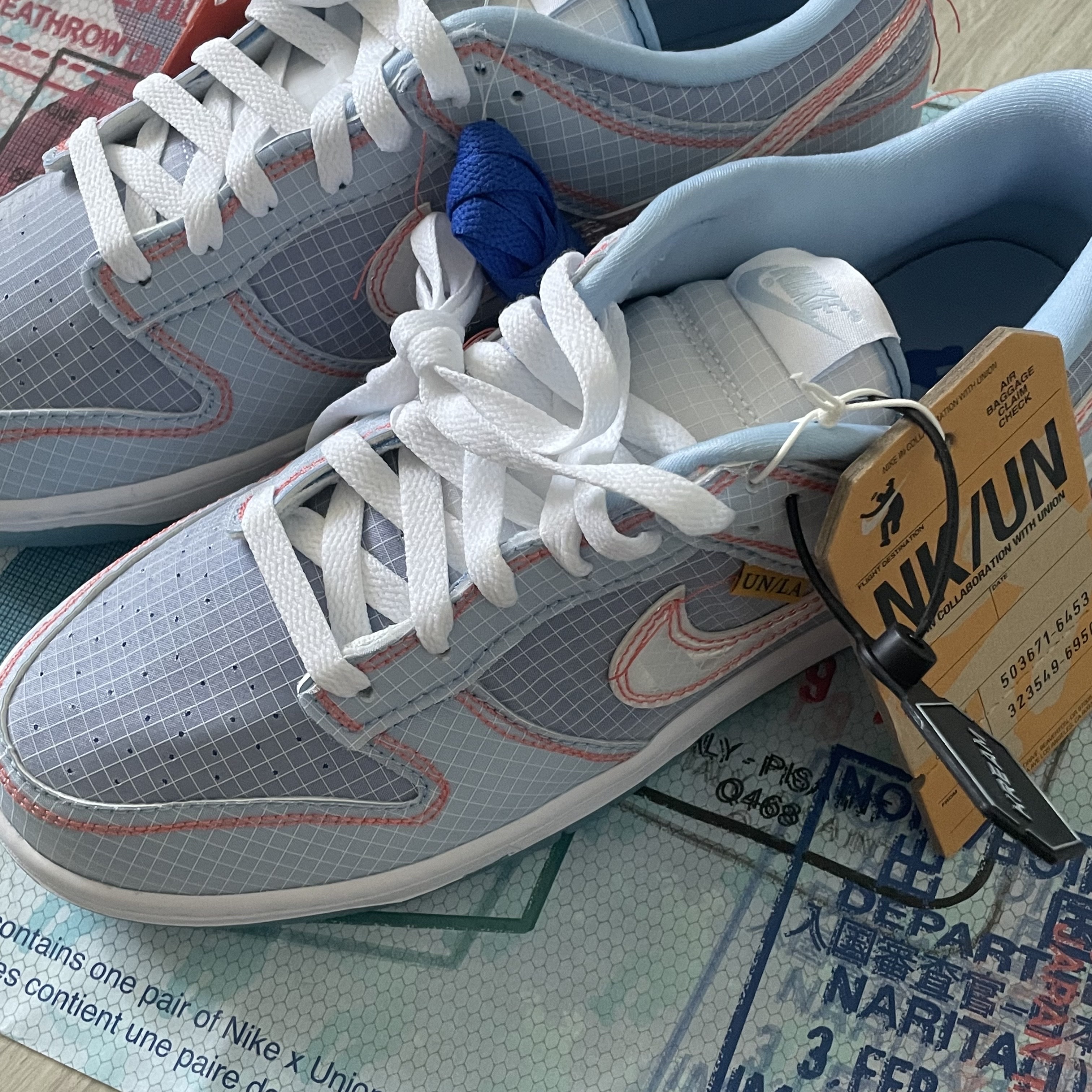 Nike x Union Dunk Low Passport Pack Argon 착용 스타일 - 5