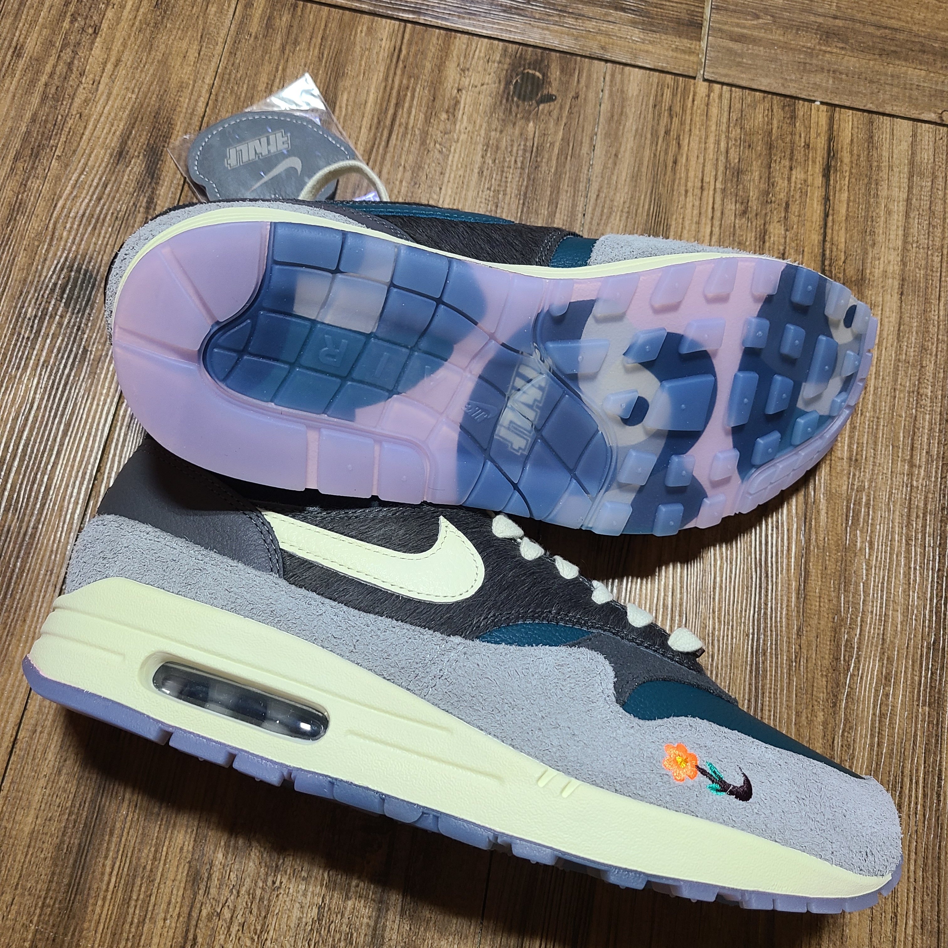 Nike x Kasina Air Max 1 SP Won-Ang Particle Grey 착용 스타일 - 4