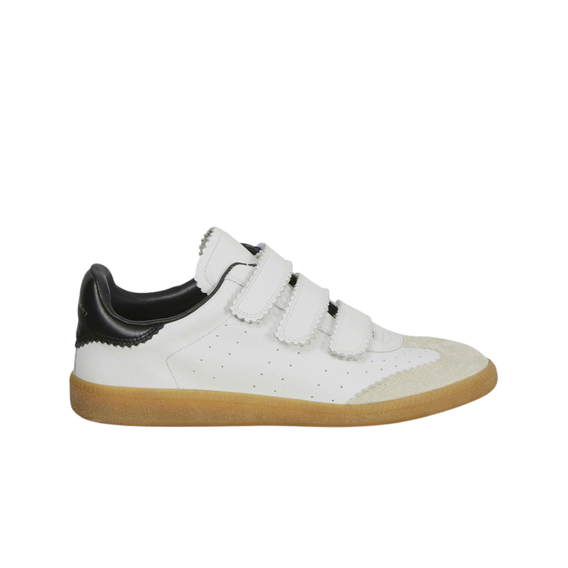 (W) 이자벨 마랑 베스 레더 스니커즈 화이트 블랙((W) Isabel Marant Beth Leather Sneakers White Black)