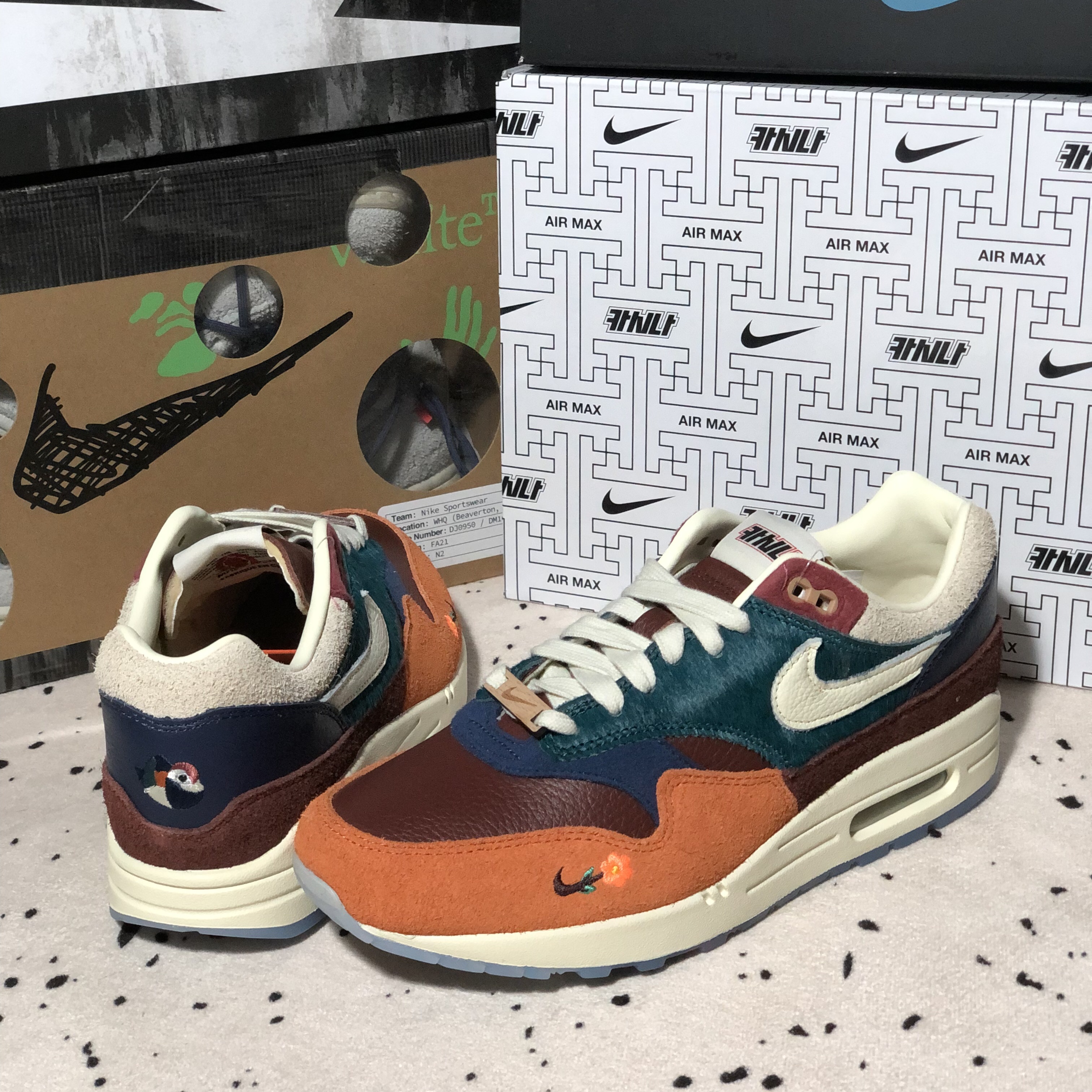 Nike x Kasina Air Max 1 SP Won-Ang Orange 착용 스타일 - 2