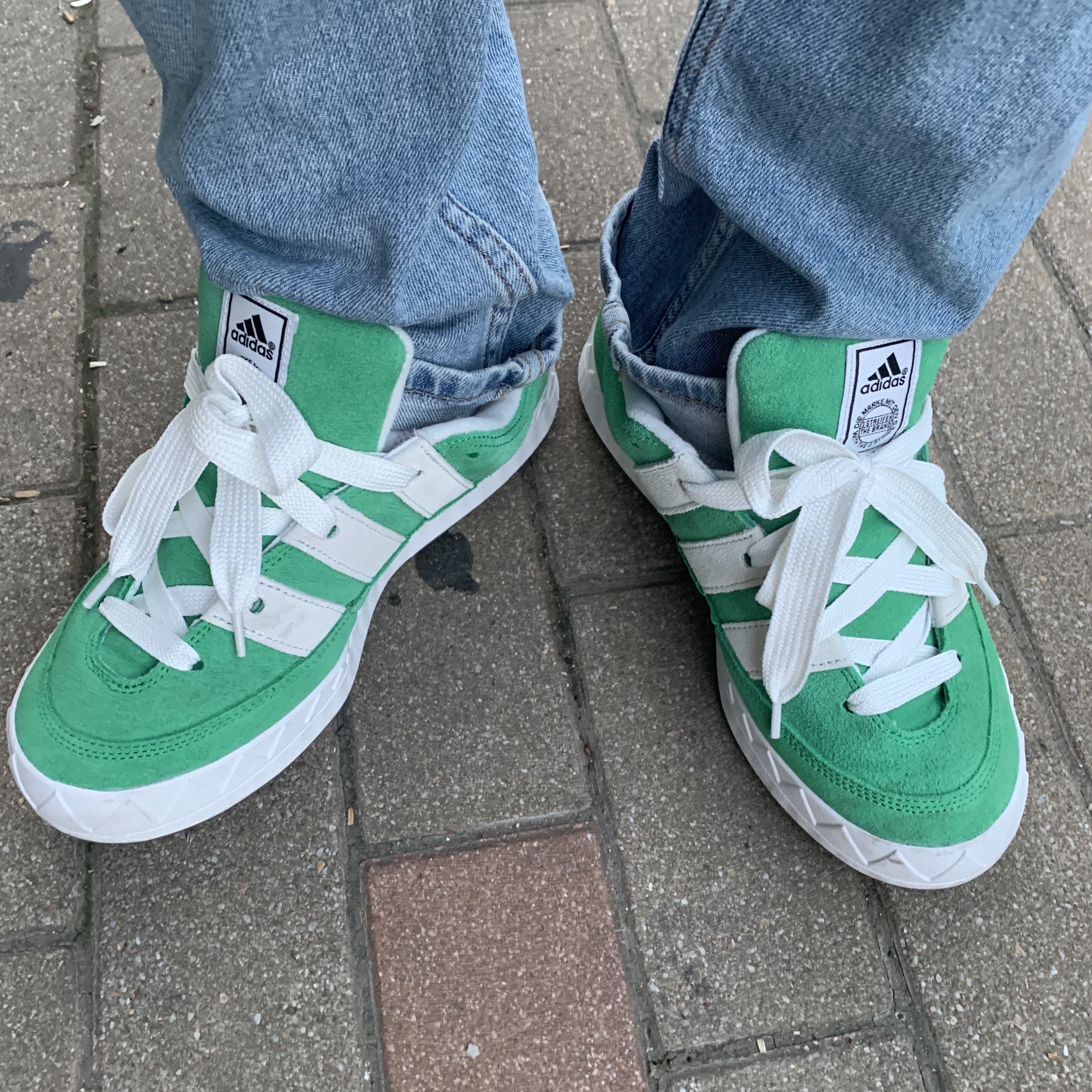 Adidas Adimatic Green 착용 스타일