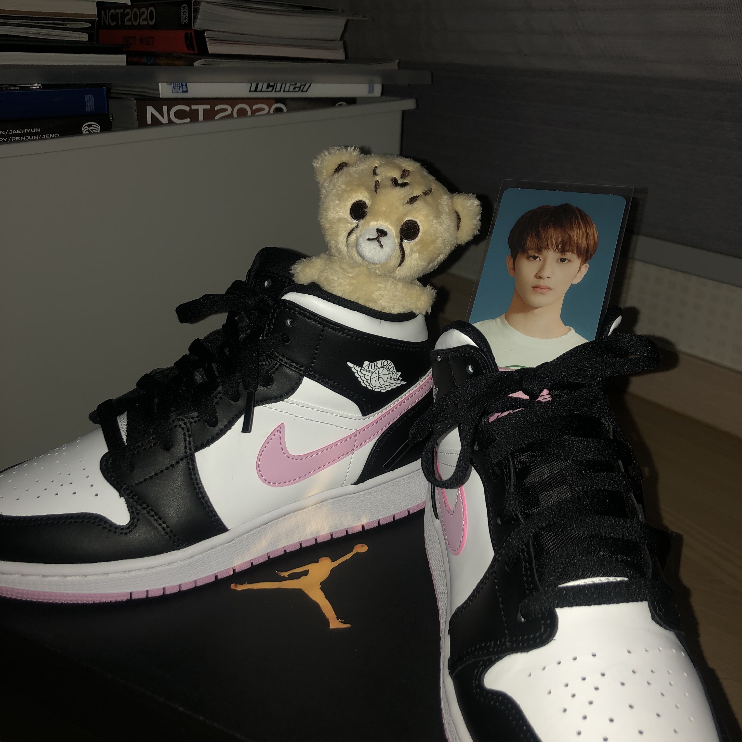 (GS) Jordan 1 Mid Light Arctic Pink 착용 스타일