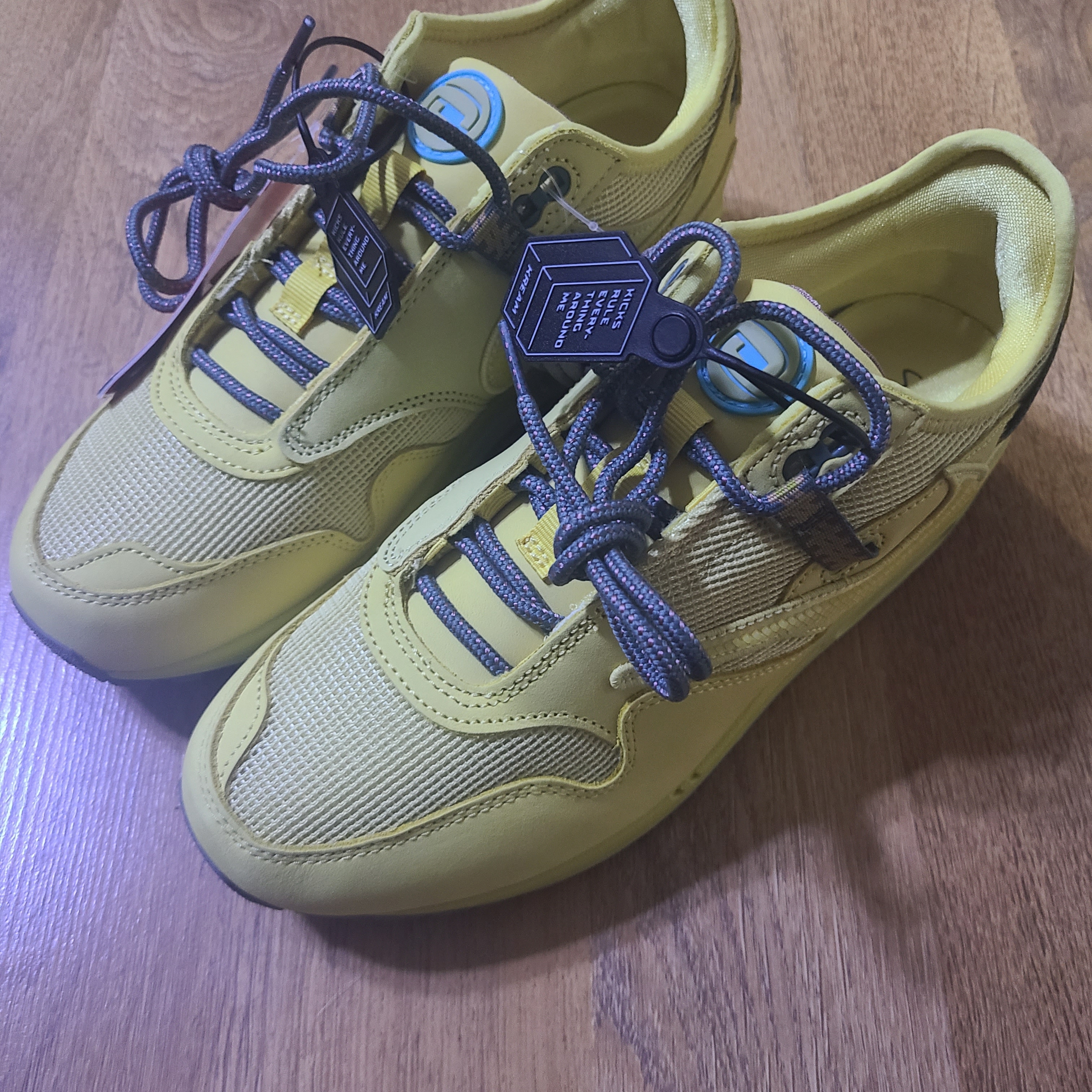 Nike x Travis Scott Air Max 1 Cact.us Gold 착용 스타일