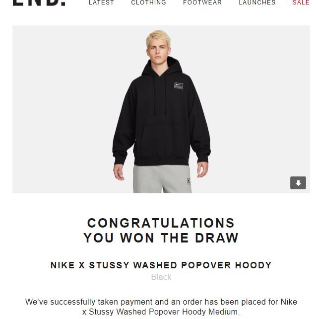 Nike x Stussy NRG RA Washed Pullover Hoodie Black (DN4028-010) 착용 스타일 - 3