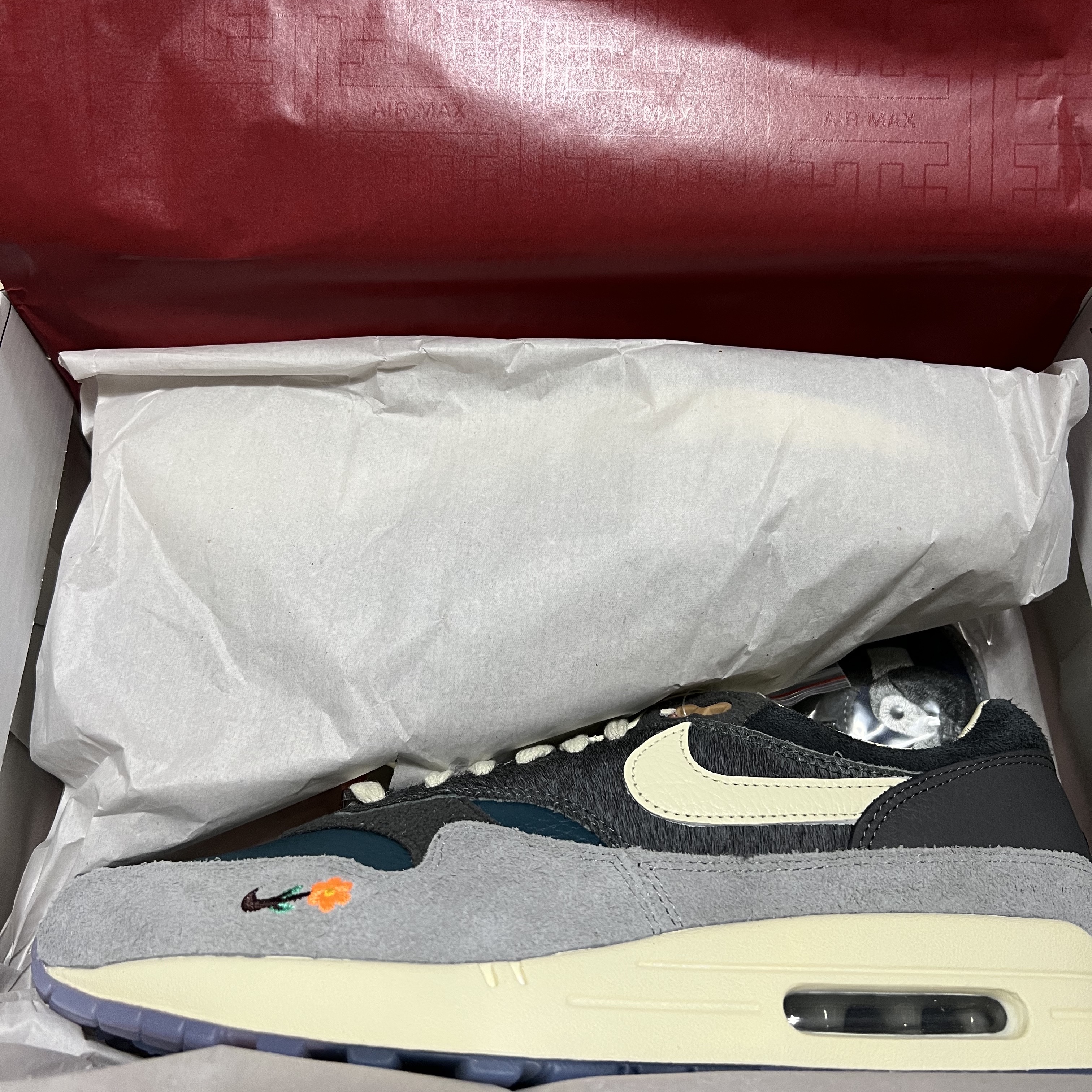 Nike x Kasina Air Max 1 SP Won-Ang Particle Grey 착용 스타일 - 3