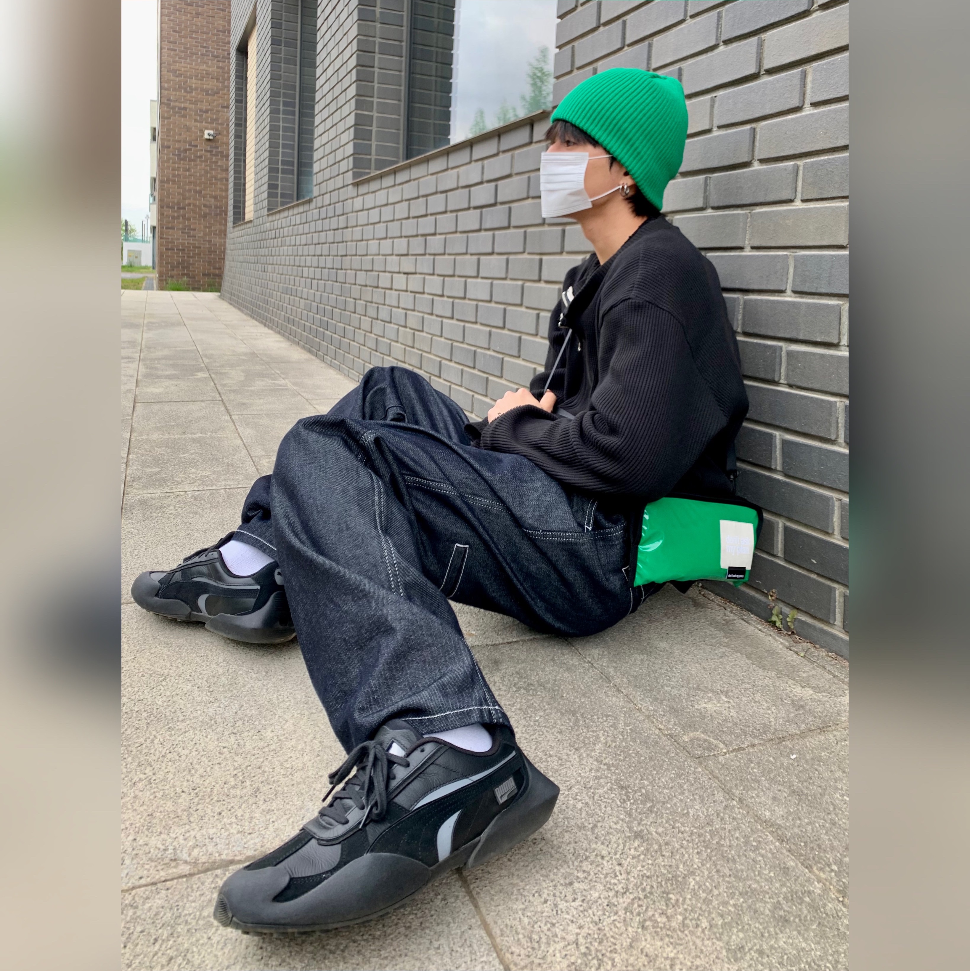 Puma Vaderon Black 착용 스타일 - 1