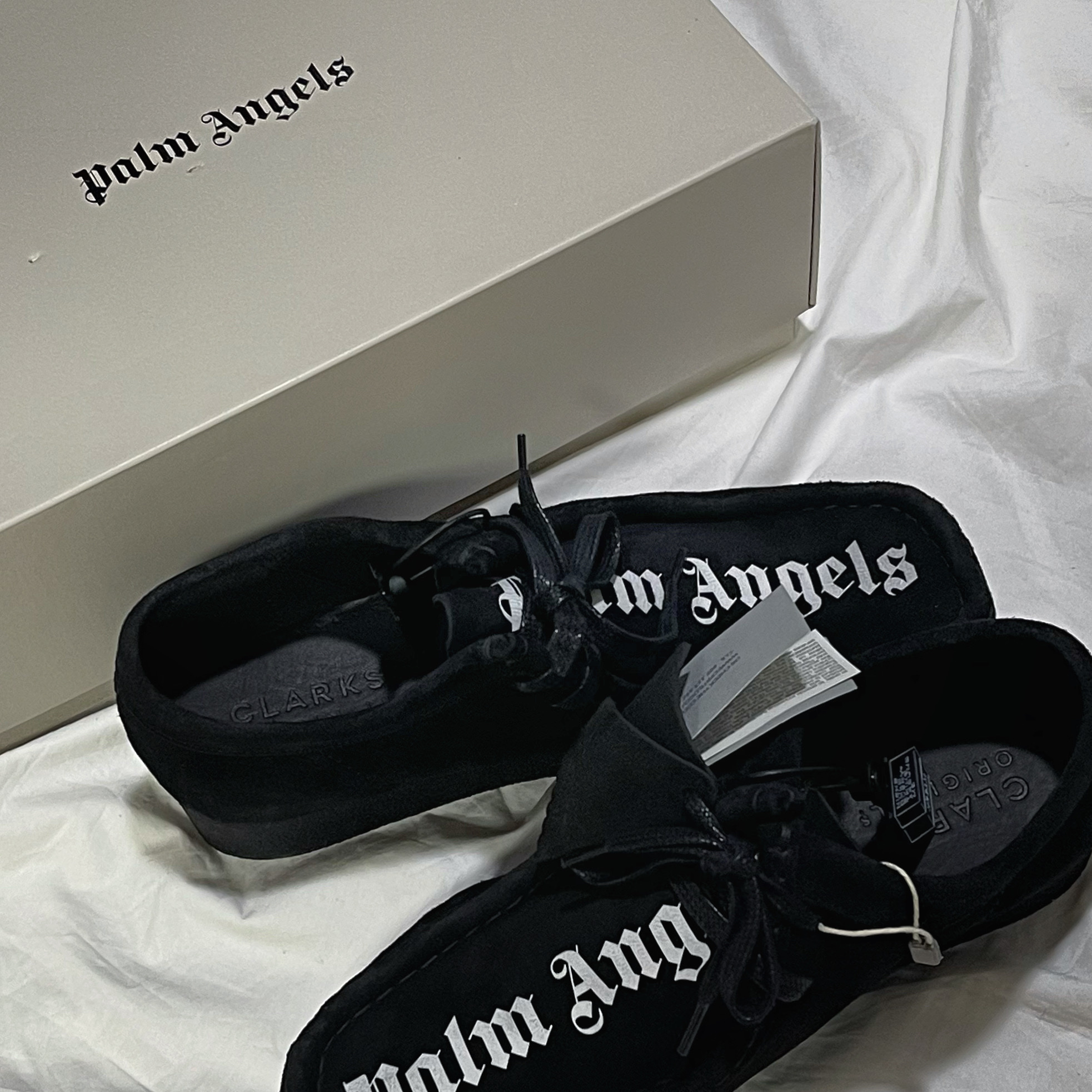 Clarks x Palm Angels Suede Wallabee Black 착용 스타일
