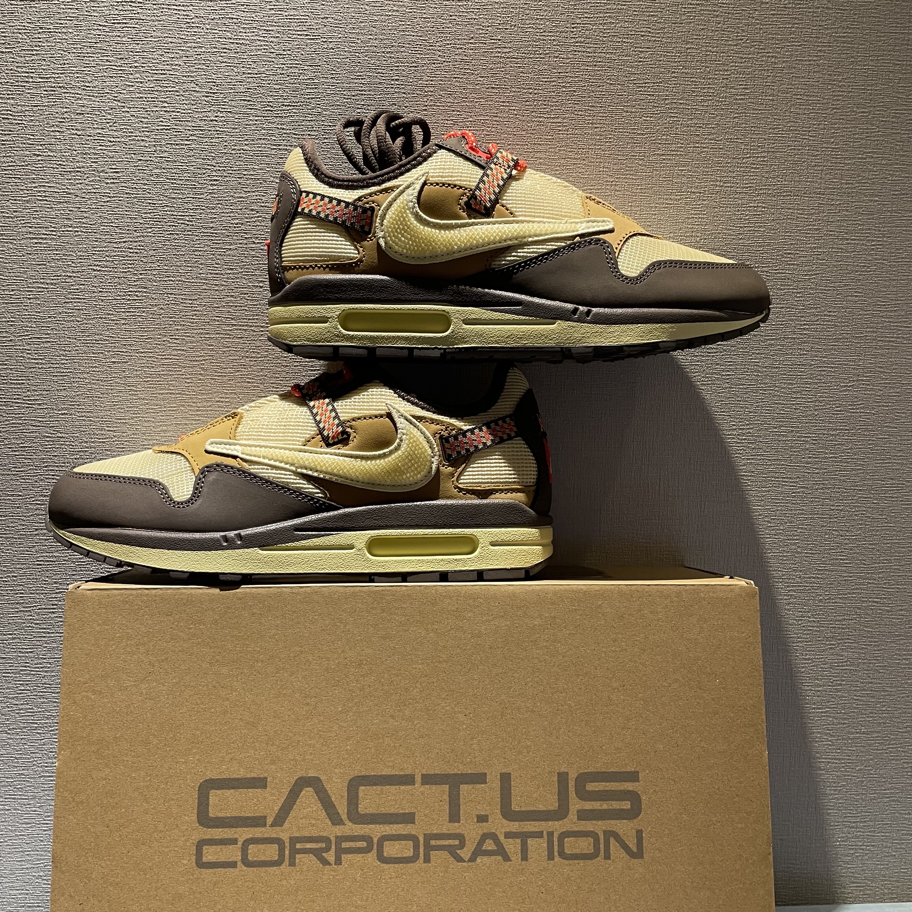Nike x Travis Scott Air Max 1 Cact.us Brown 착용 스타일