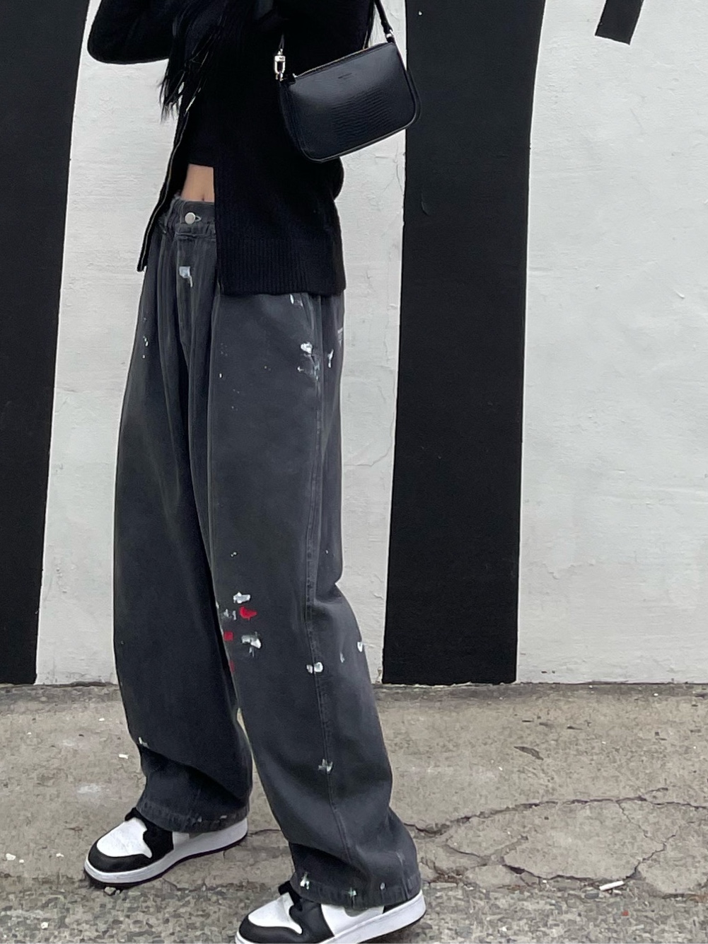 (GS) Jordan 1 Low Black Particle Grey, Jordan 1 Low Black Particle Grey 착용 스타일