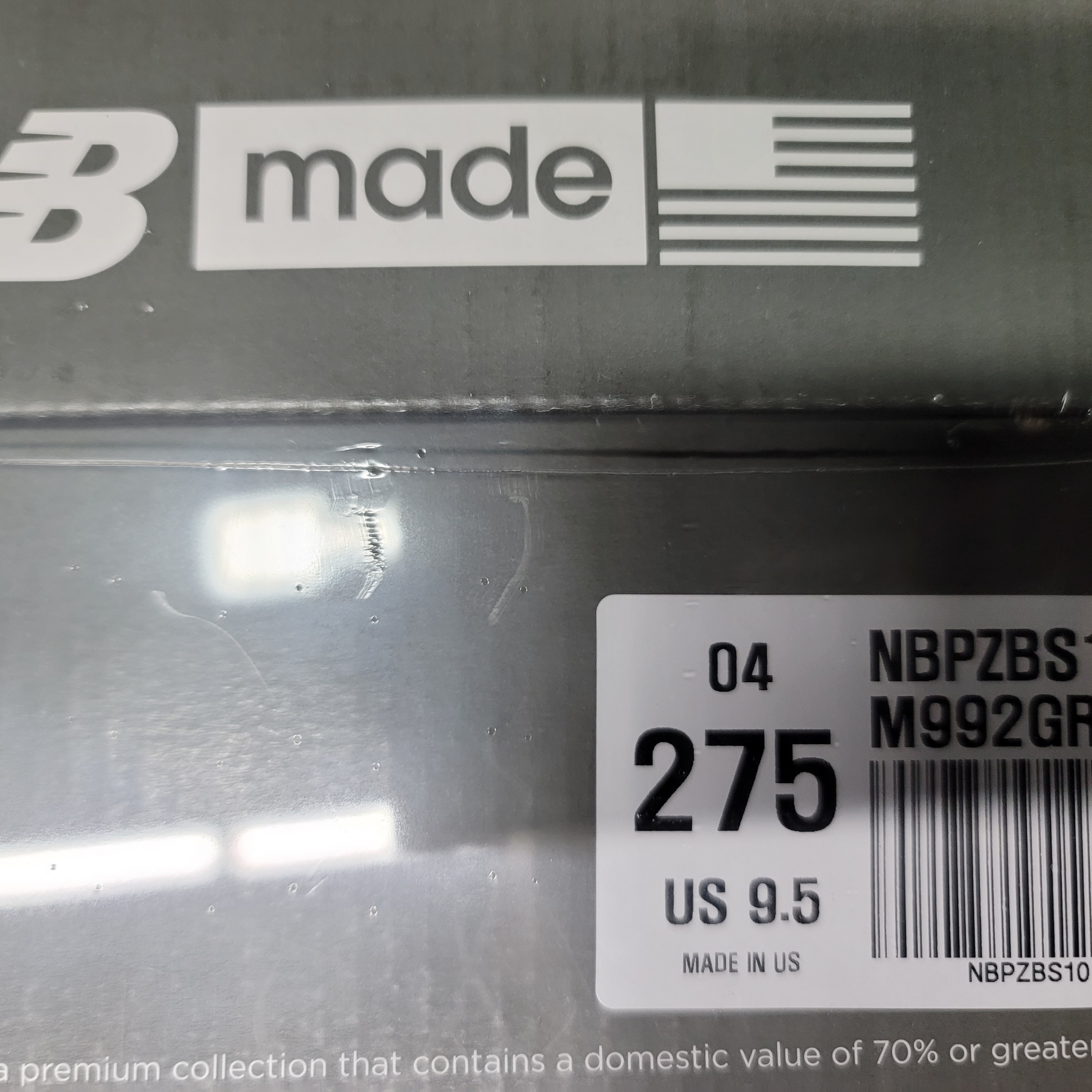 New Balance 992 Made in USA Grey - D Standard 착용 스타일 - 3