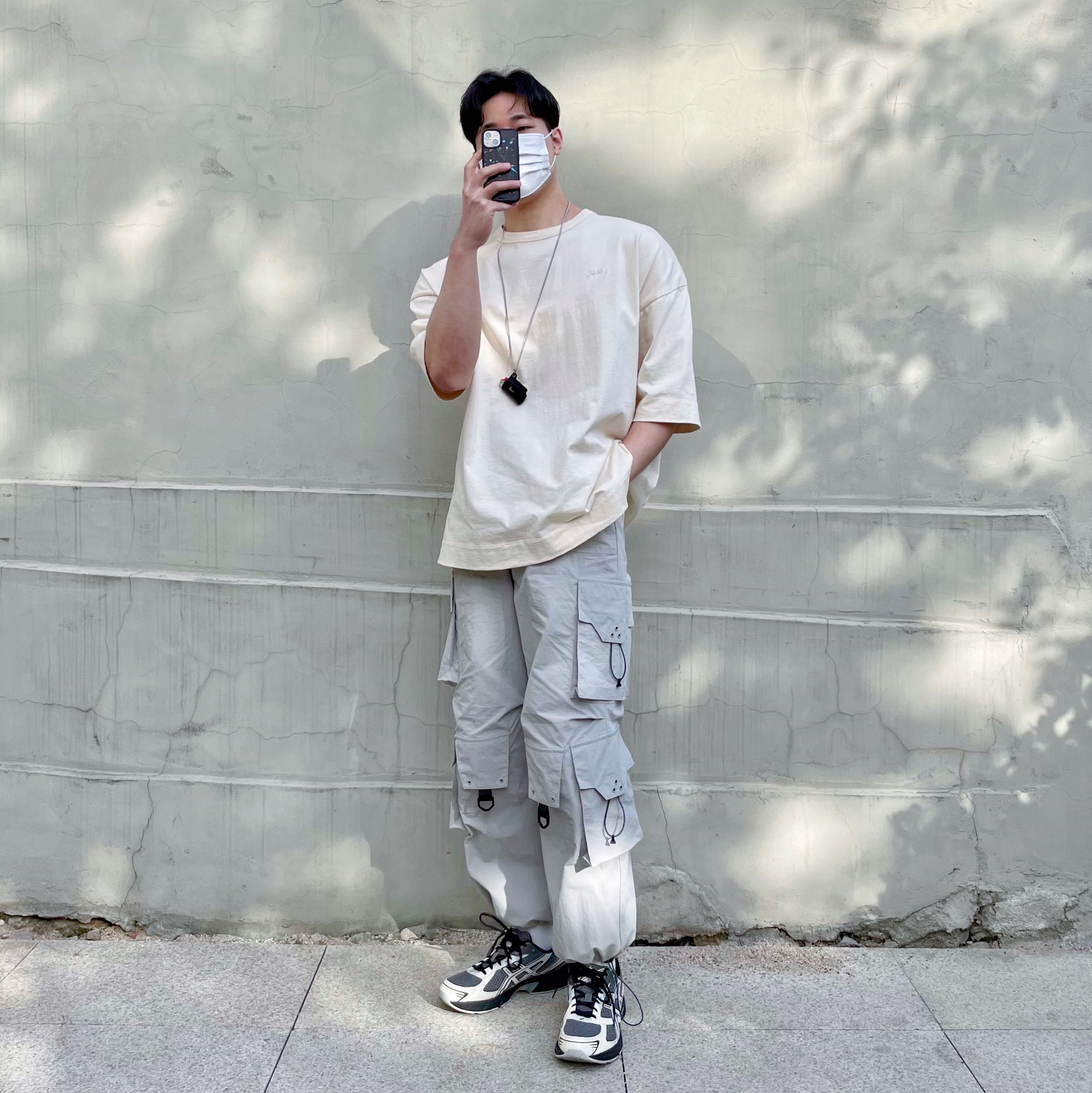 Asics x I4P Gel-1130 Mink Glacier Grey 착용 스타일
