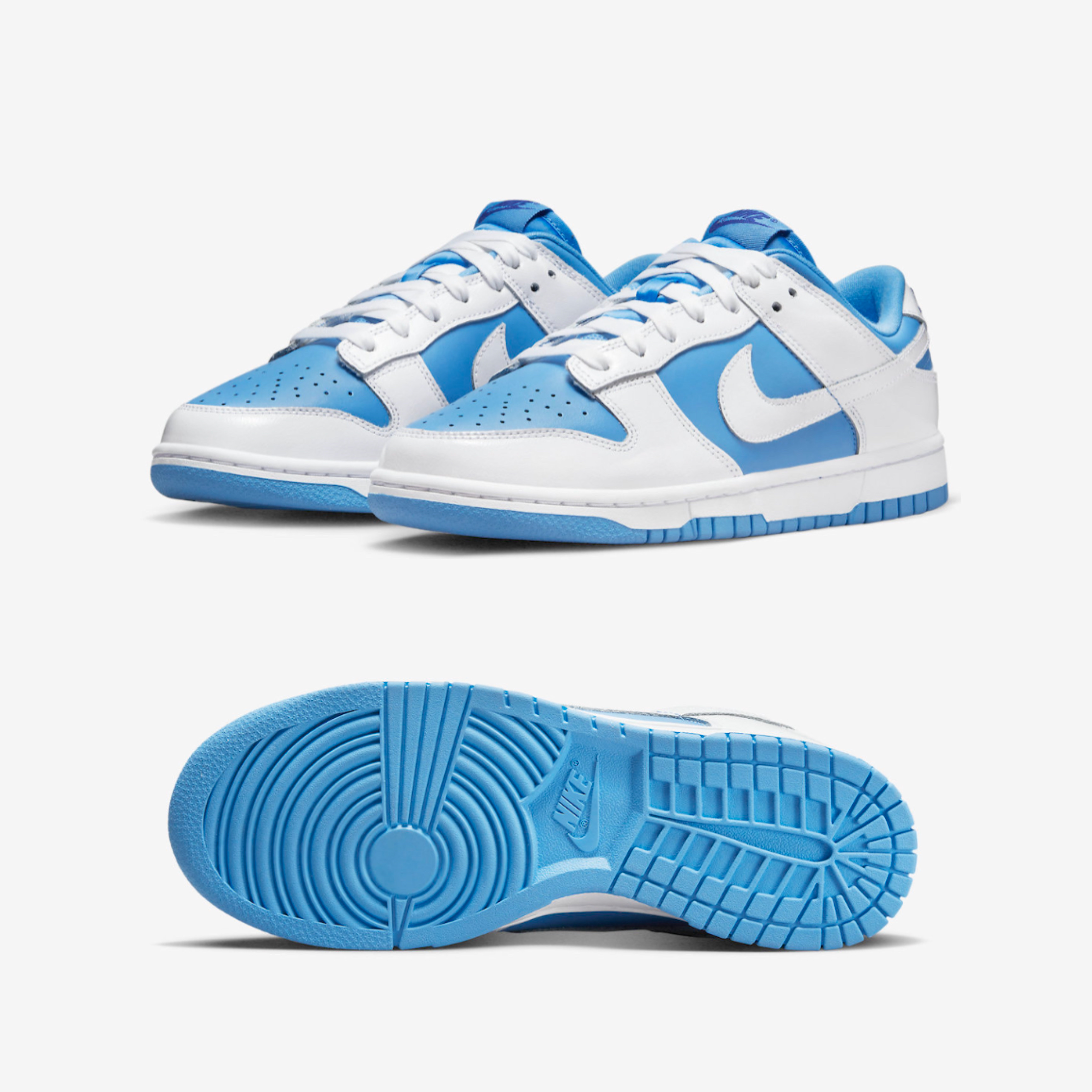 (W) Nike Dunk Low Essential University Blue 착용 스타일 - 2