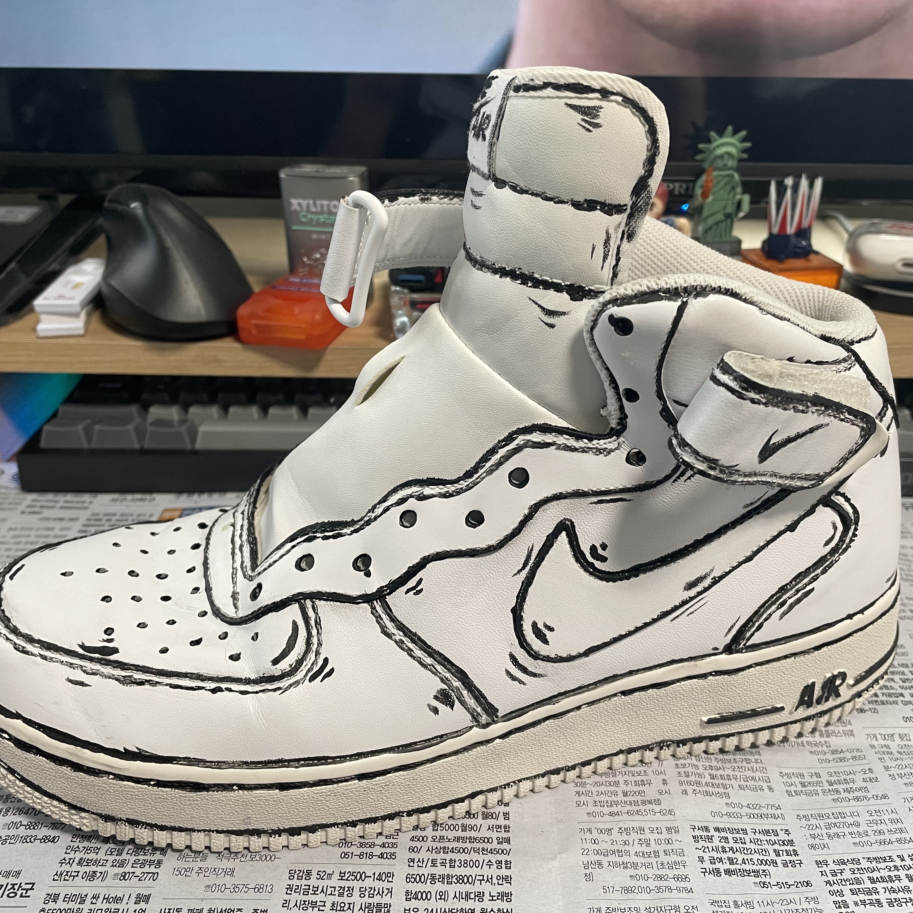 Nike Air Force 1 Mid '07 White 착용 스타일 - 3