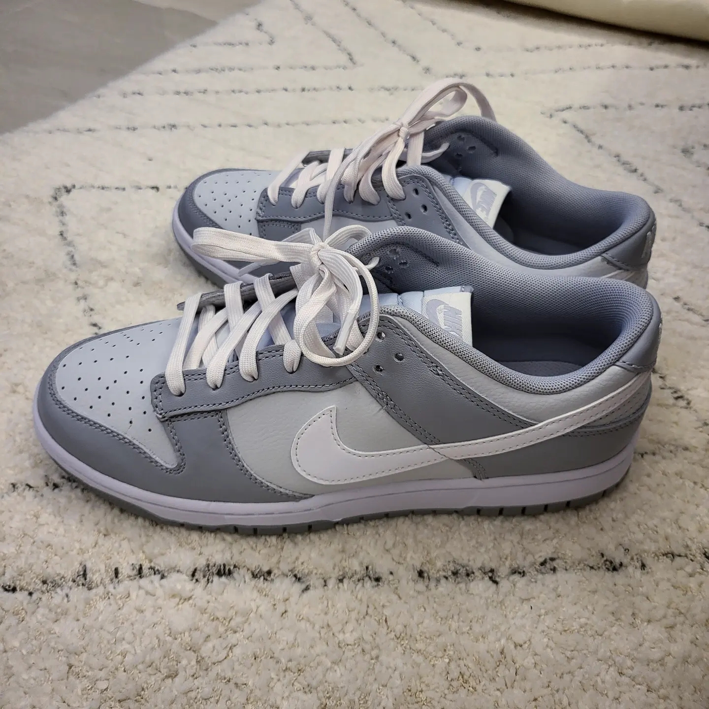 Nike Dunk Low Retro Wolf Grey, Wooyoungmi Black Back Logo T-Shirt White - 22SS 착용 스타일 - 3