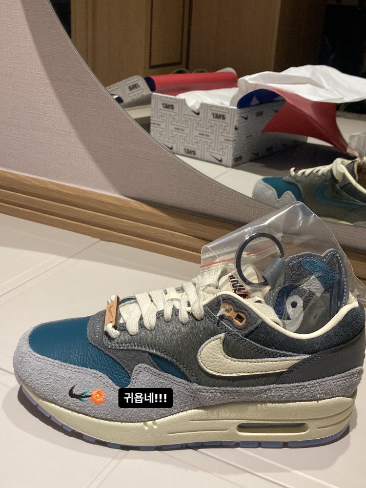 Nike x Kasina Air Max 1 SP Won-Ang Particle Grey 착용 스타일 - 2