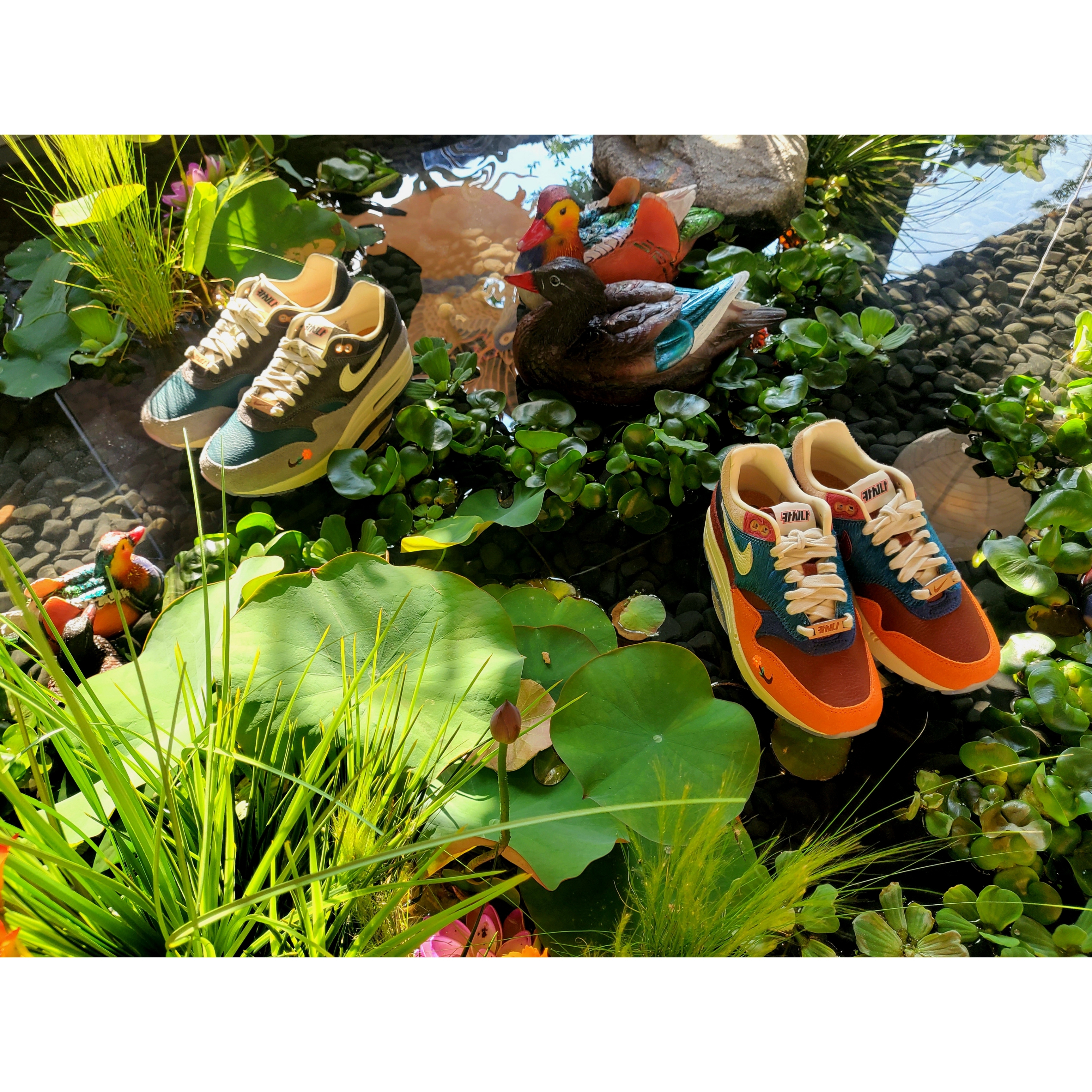 Nike x Kasina Air Max 1 SP Won-Ang Orange, Nike x Kasina Air Max 1 SP Won-Ang Particle Grey 착용 스타일 - 2