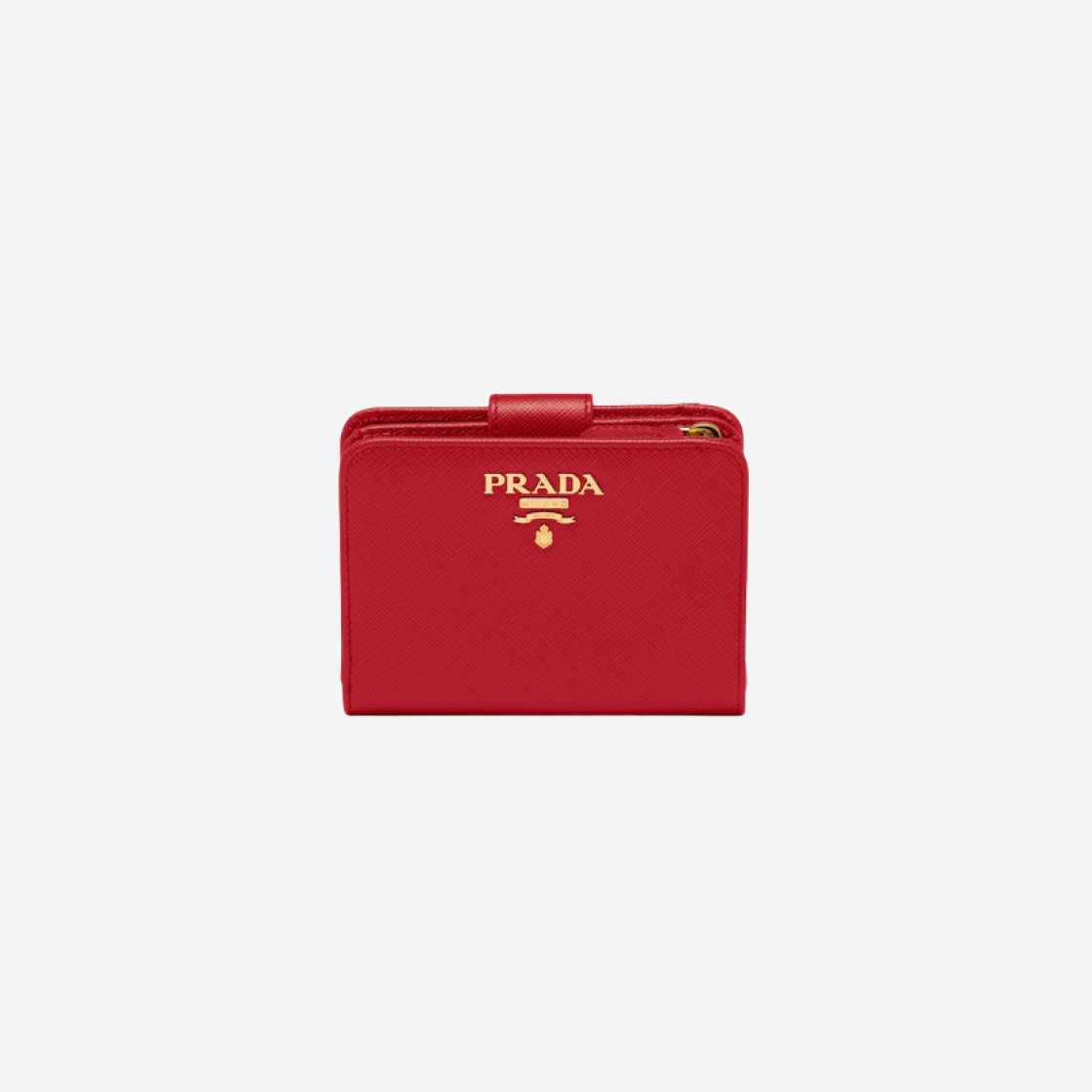 Prada Saffiano Metal Logo Wallet Fiery Red 상세 이미지 1