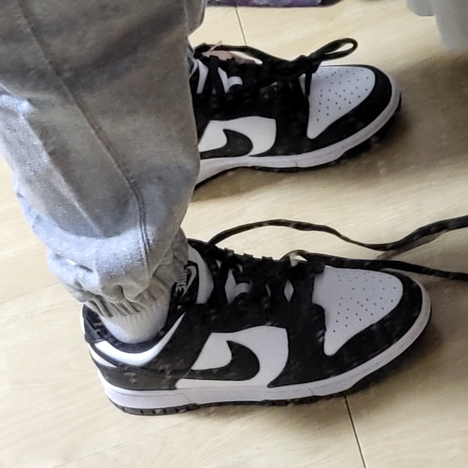 Nike Dunk Low Retro Black 착용 스타일 - 3