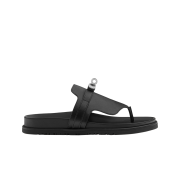 (W) Hermes Empire Sandal Calfskin & Palladium Noir