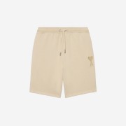 AMI de Coeur Tone-On-Tone Track Shorts Beige