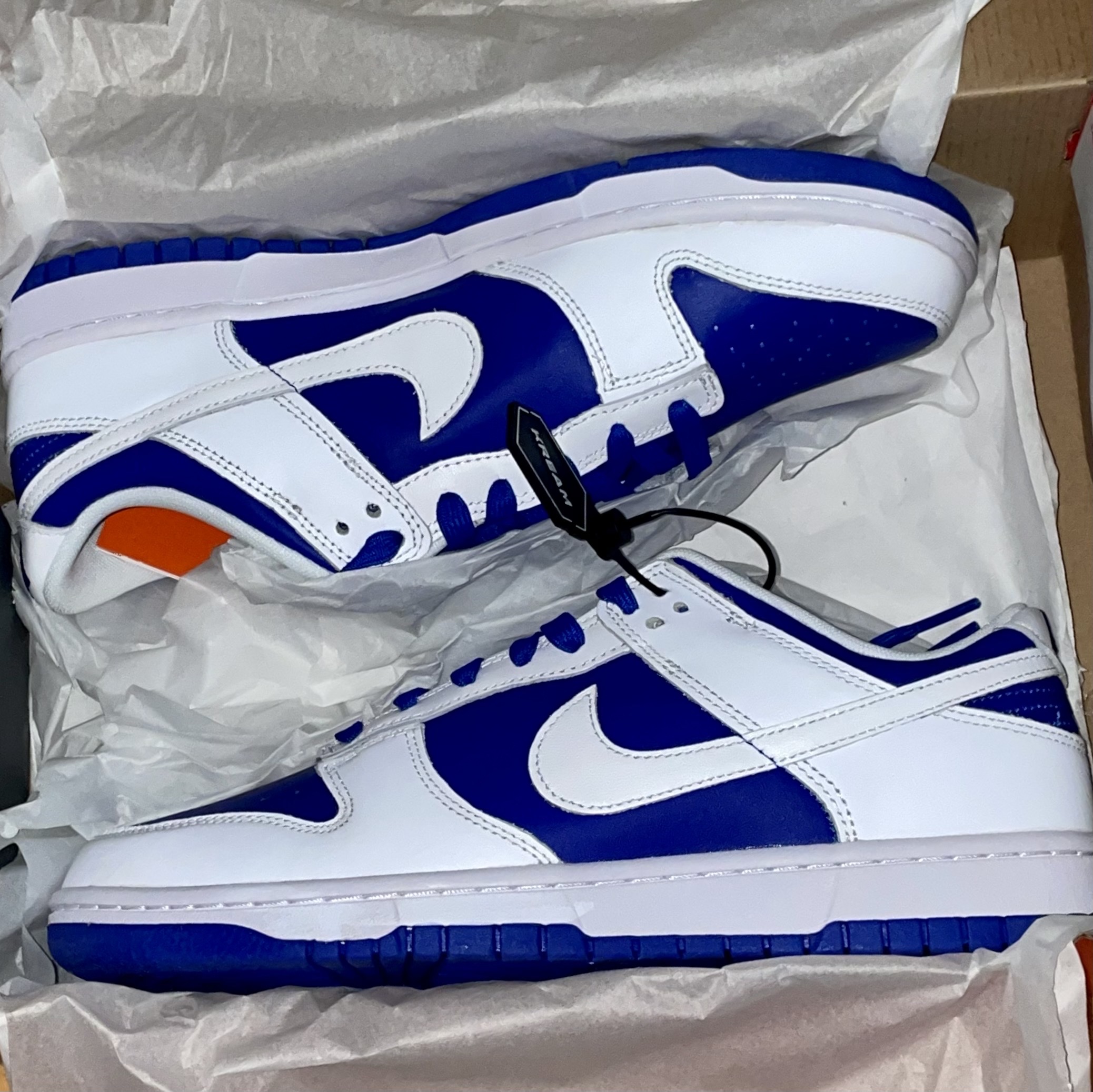 Nike Dunk Low Retro Racer Blue and White 착용 스타일 - 1