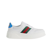 (W) Gucci Sneakers in Leather with Web White