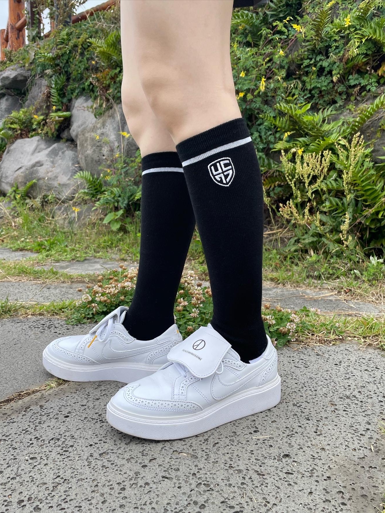 Nike x Peaceminusone Kwondo1 White 착용 스타일 - 2