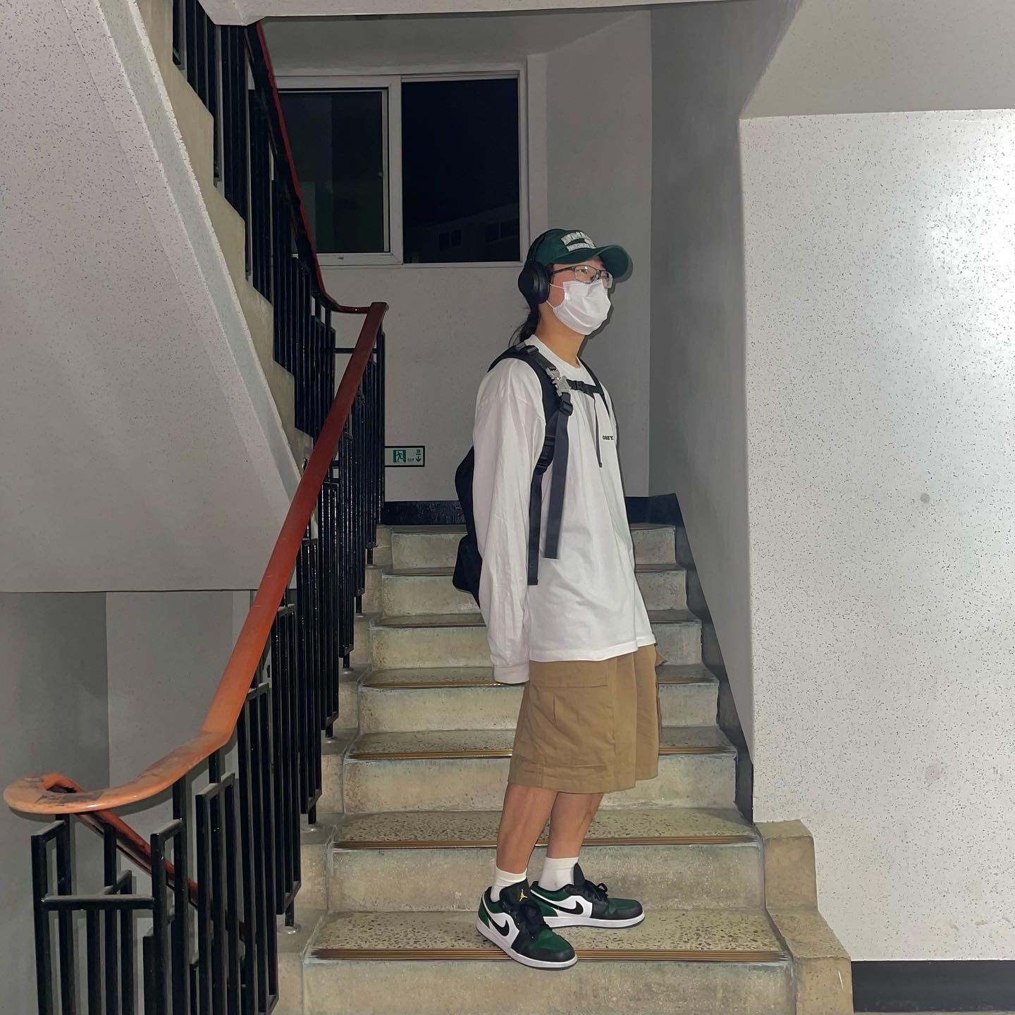 Jordan 1 Low Green Toe 착용 스타일 - 2