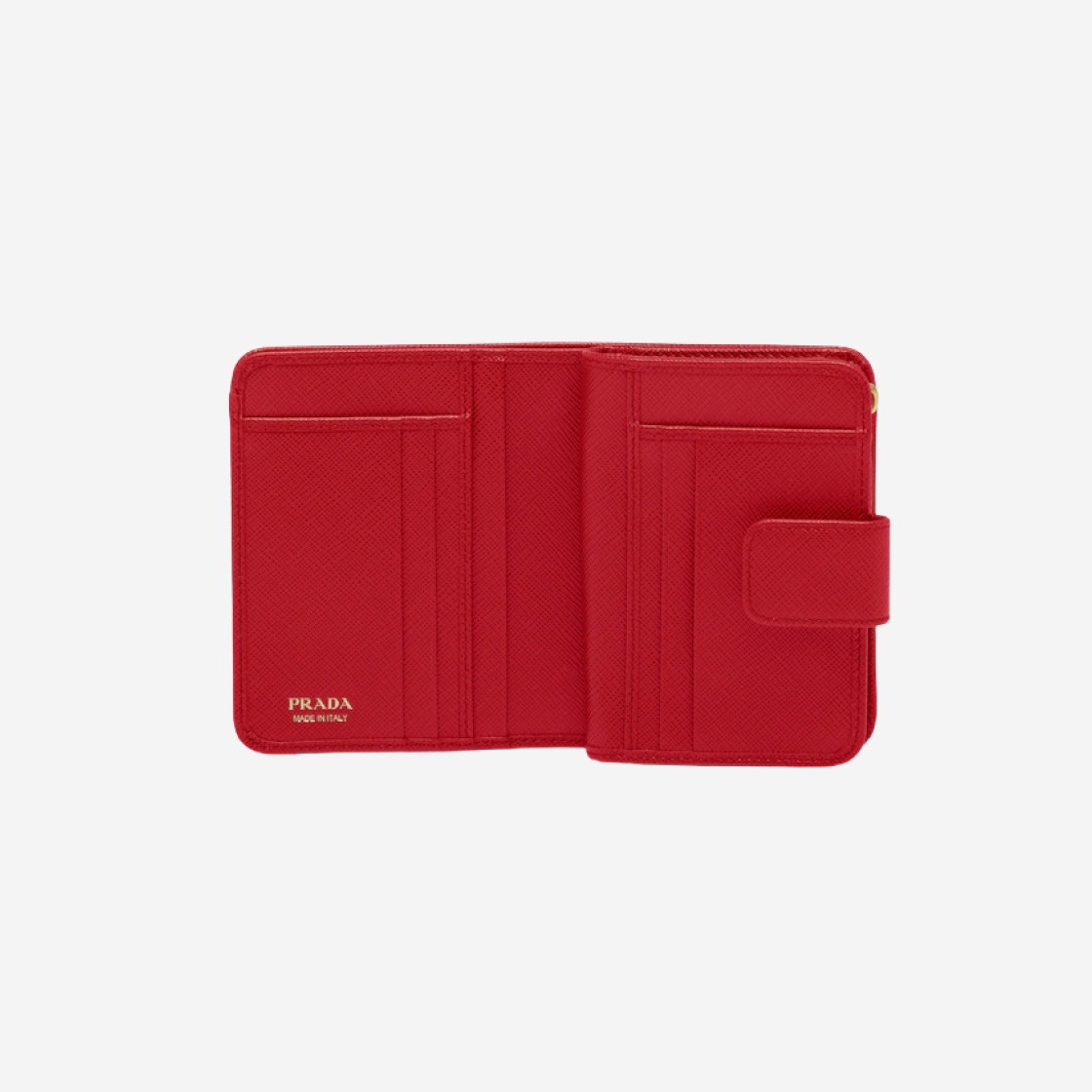 Prada Saffiano Metal Logo Wallet Fiery Red 상세 이미지 3