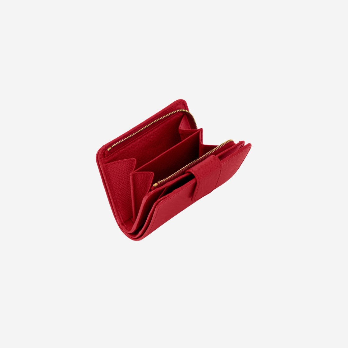 Prada Saffiano Metal Logo Wallet Fiery Red 상세 이미지 2