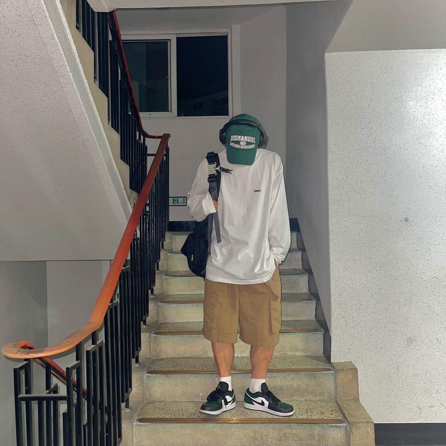 Jordan 1 Low Green Toe 착용 스타일 - 4