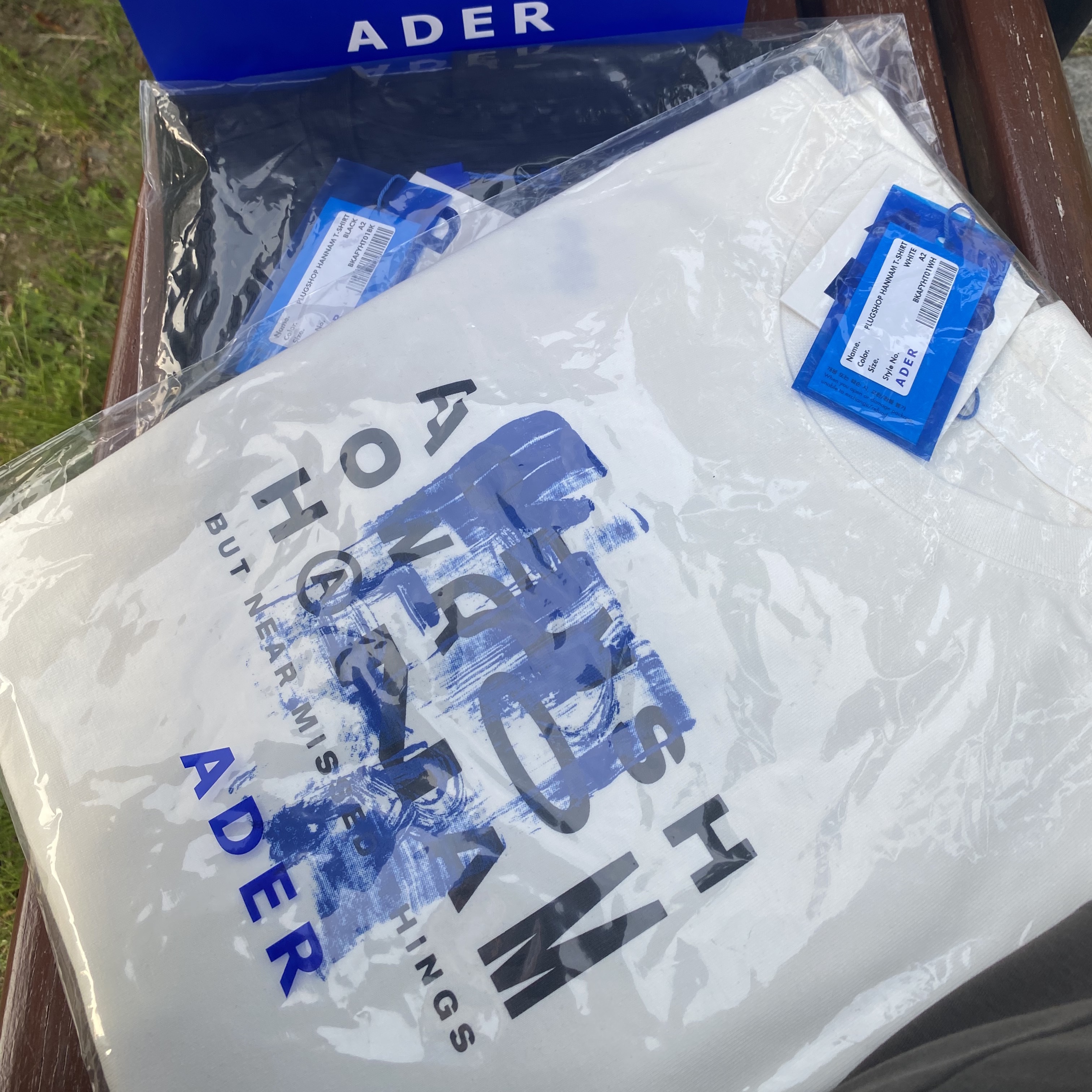 Ader Error Plugshop Hannam T-Shirt White 착용 스타일