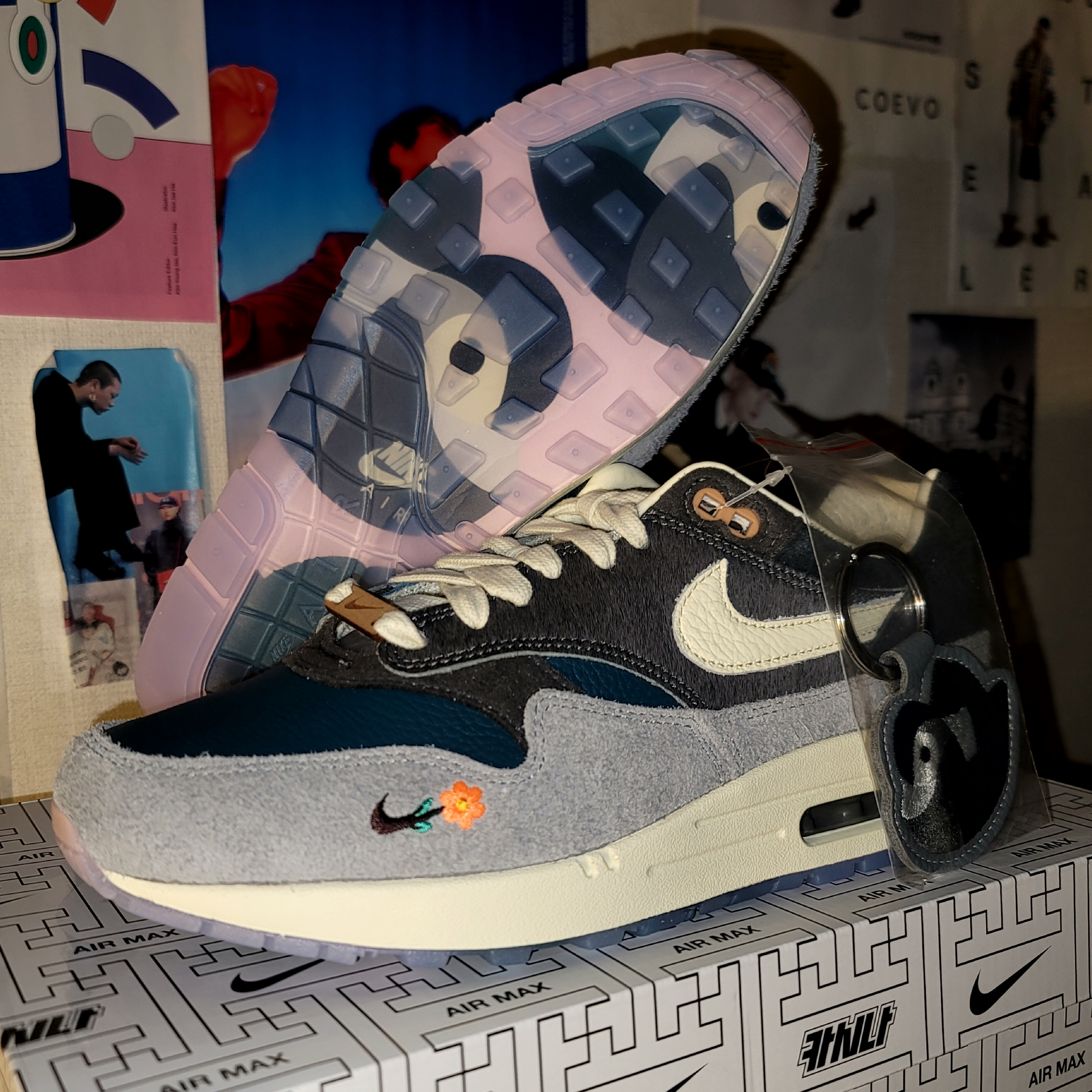Nike x Kasina Air Max 1 SP Won-Ang Particle Grey 착용 스타일